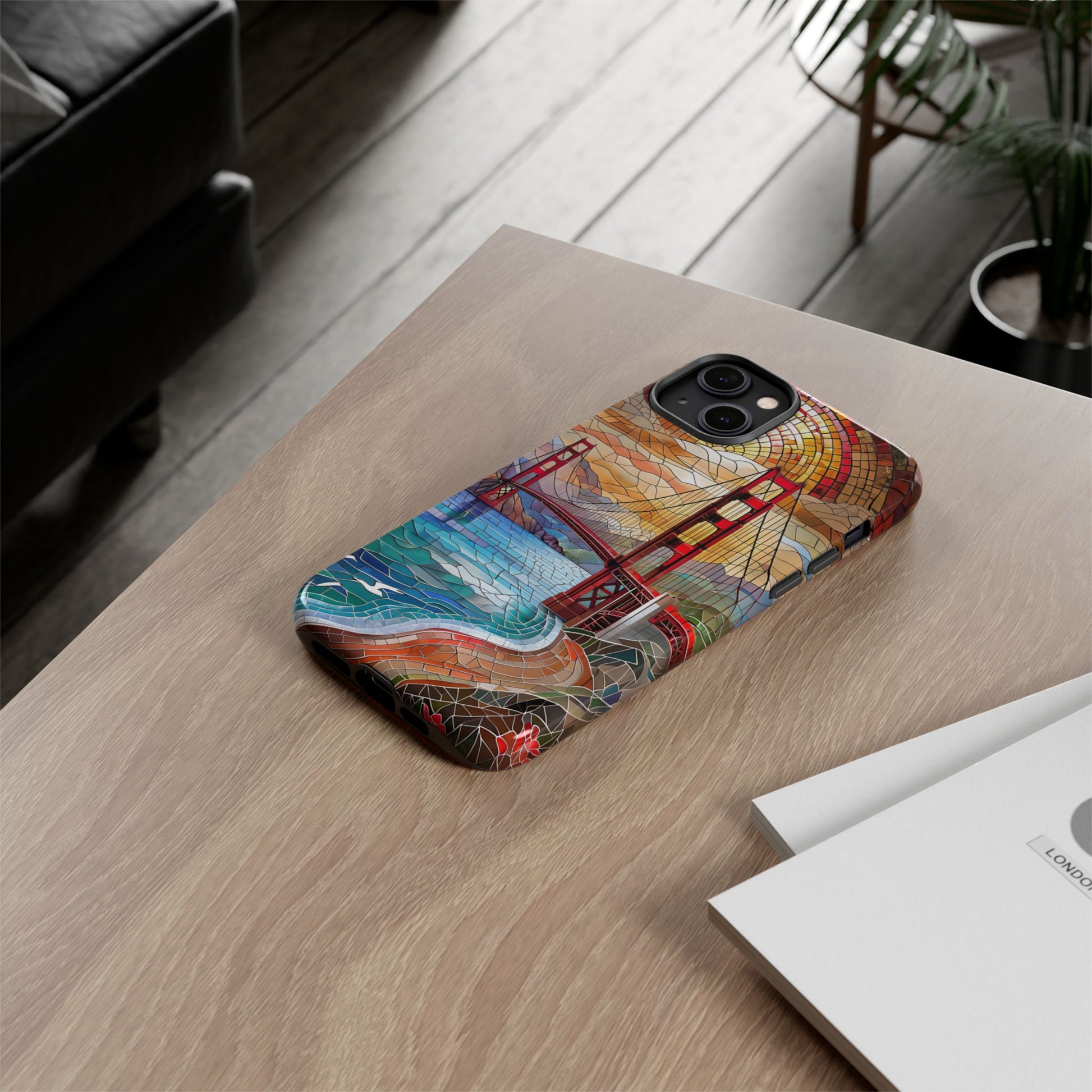 Golden Gate Bridge Phone Case, Artistic Phone Cover, Unique Gift for Travelers, Vibrant Cell Phone Accessory, Nature-Inspired Design