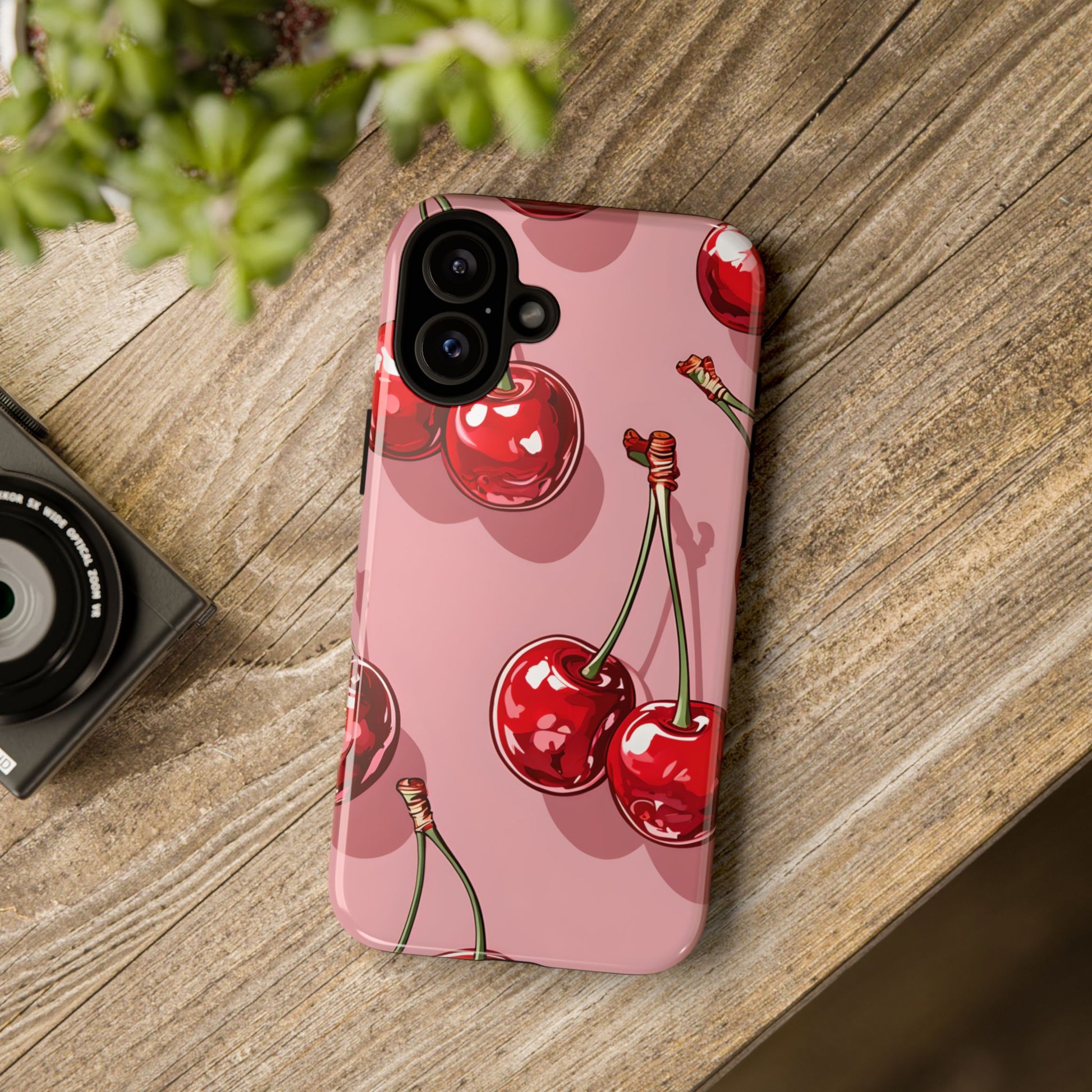 Cherry Blossom Phone Case, Tough Phone Cover, Cute Cherry Design, Summer Vibes, Phone Accessory, Gift for Her