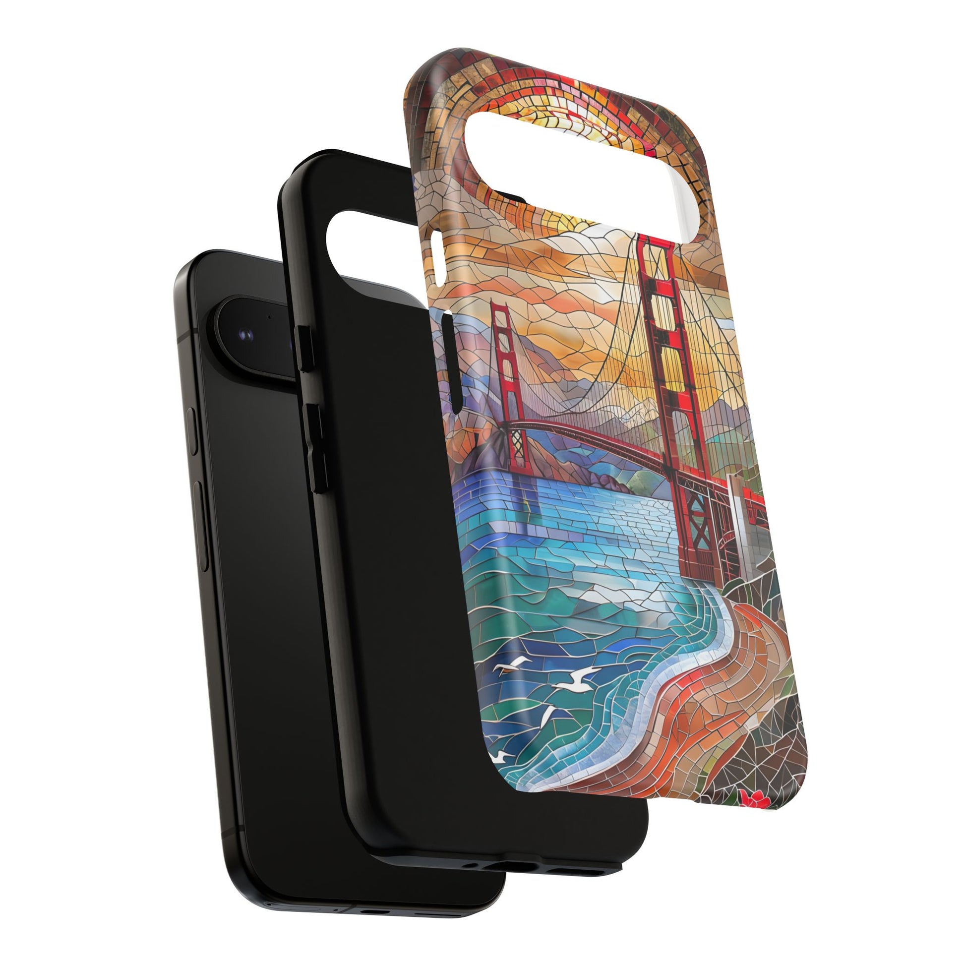 Golden Gate Bridge Phone Case, Artistic Phone Cover, Unique Gift for Travelers, Vibrant Cell Phone Accessory, Nature-Inspired Design