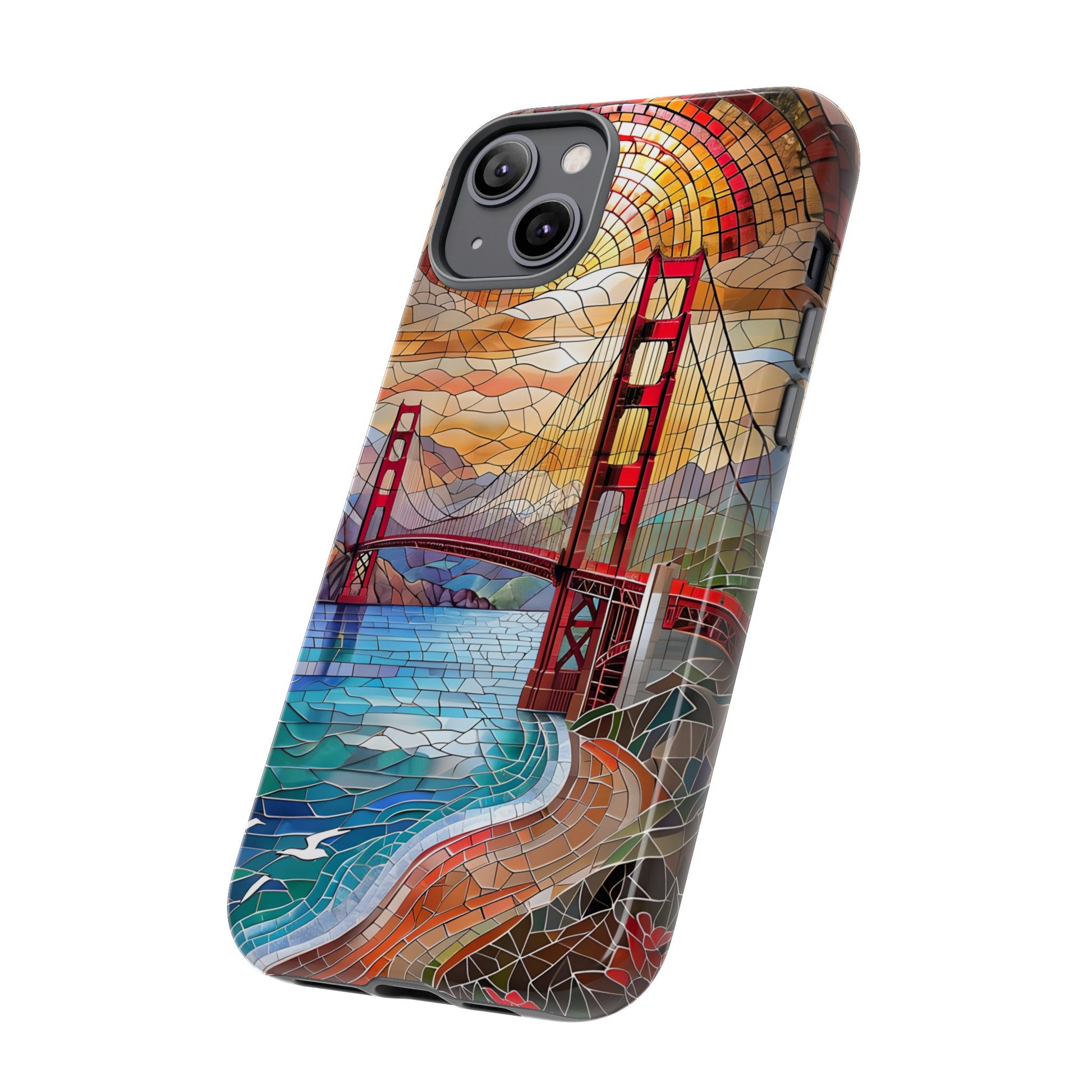 Golden Gate Bridge Phone Case, Artistic Phone Cover, Unique Gift for Travelers, Vibrant Cell Phone Accessory, Nature-Inspired Design