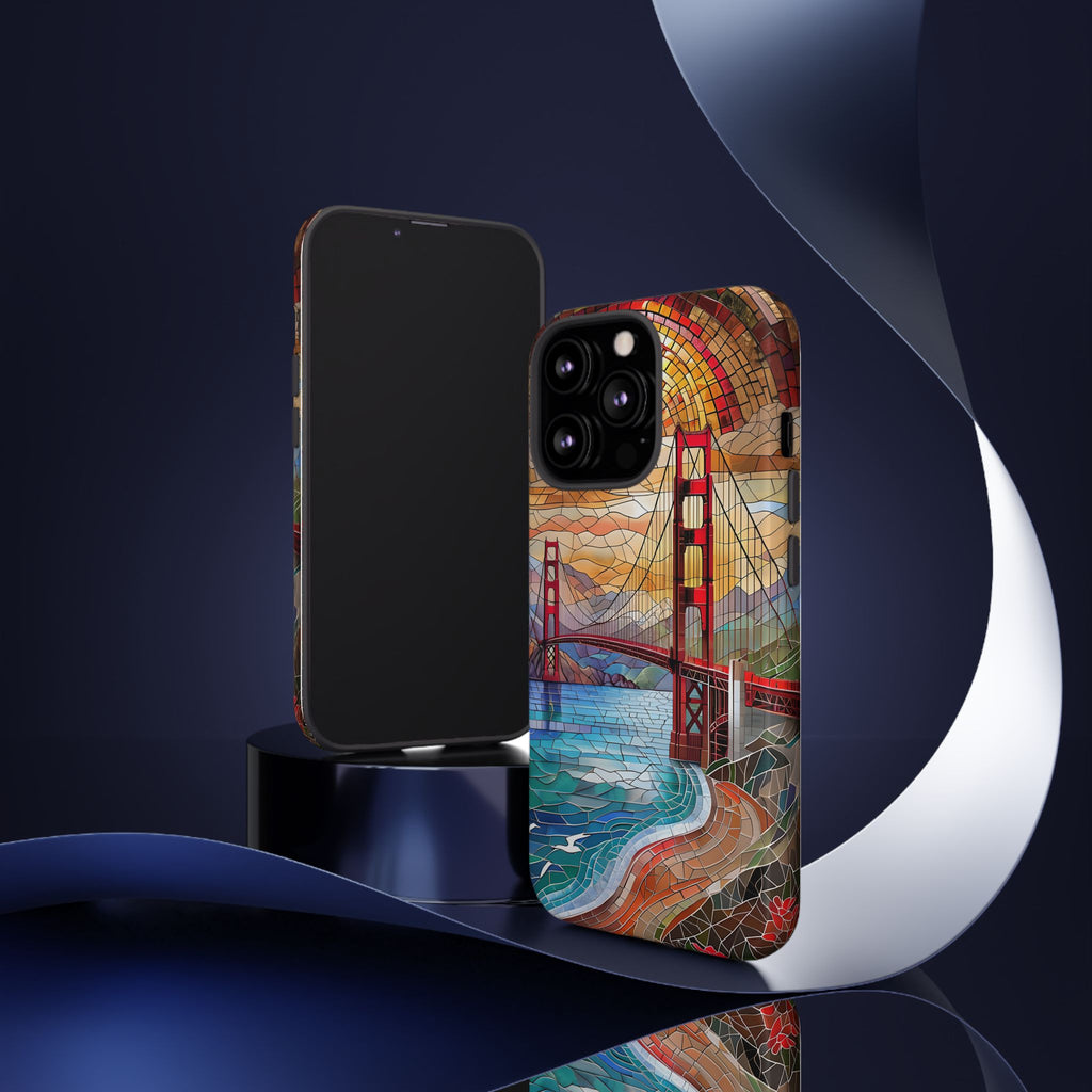 Golden Gate Bridge Phone Case, Artistic Phone Cover, Unique Gift for Travelers, Vibrant Cell Phone Accessory, Nature-Inspired Design