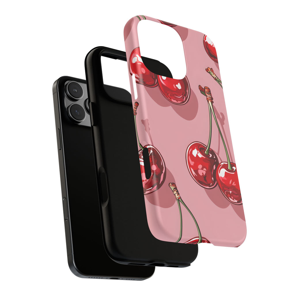 Cherry Blossom Phone Case, Tough Phone Cover, Cute Cherry Design, Summer Vibes, Phone Accessory, Gift for Her