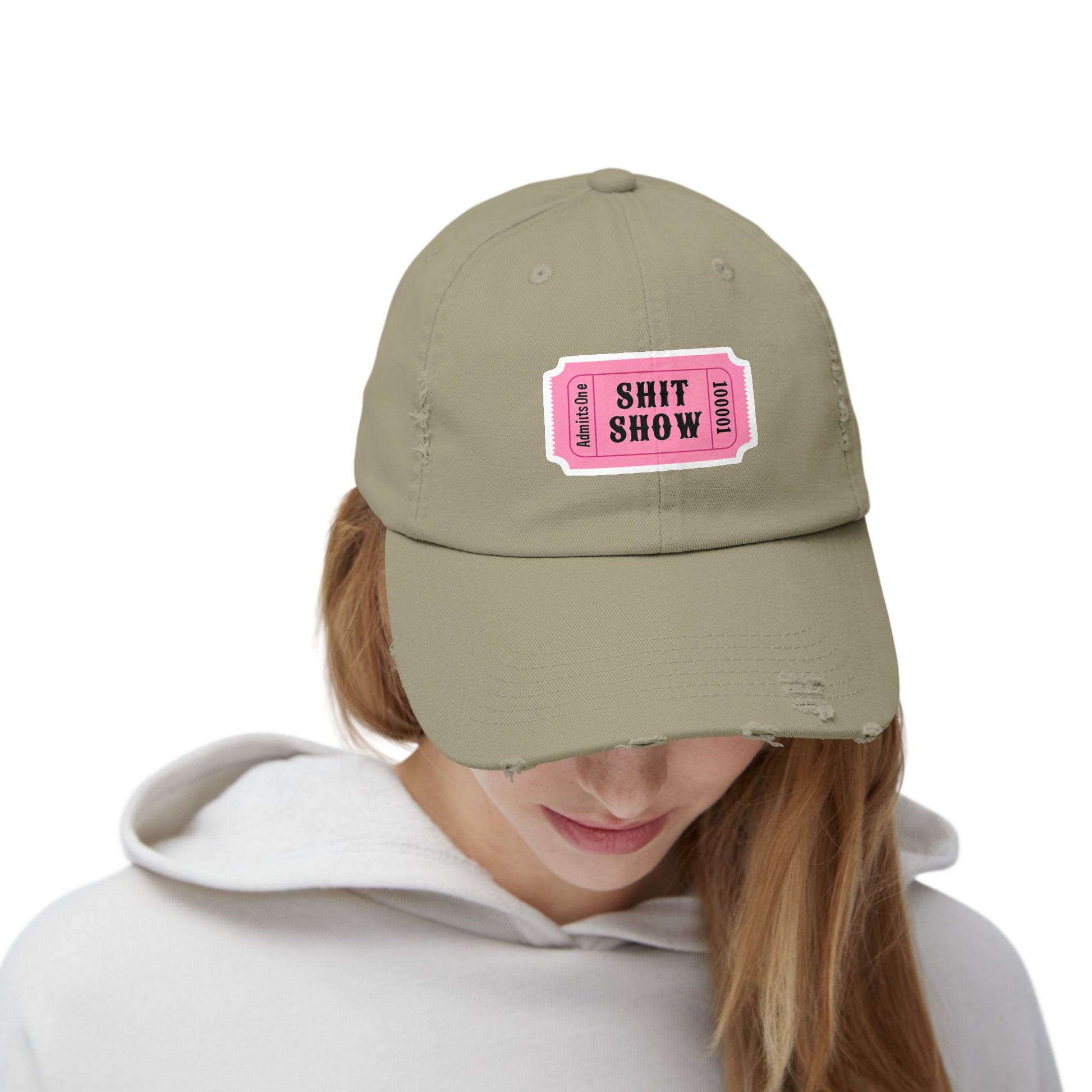 Shit Show Distressed Cap - Casual Unisex Hat, Fun Gift for Friends, Party Accessory, Unique Birthday Present, Everyday Wear