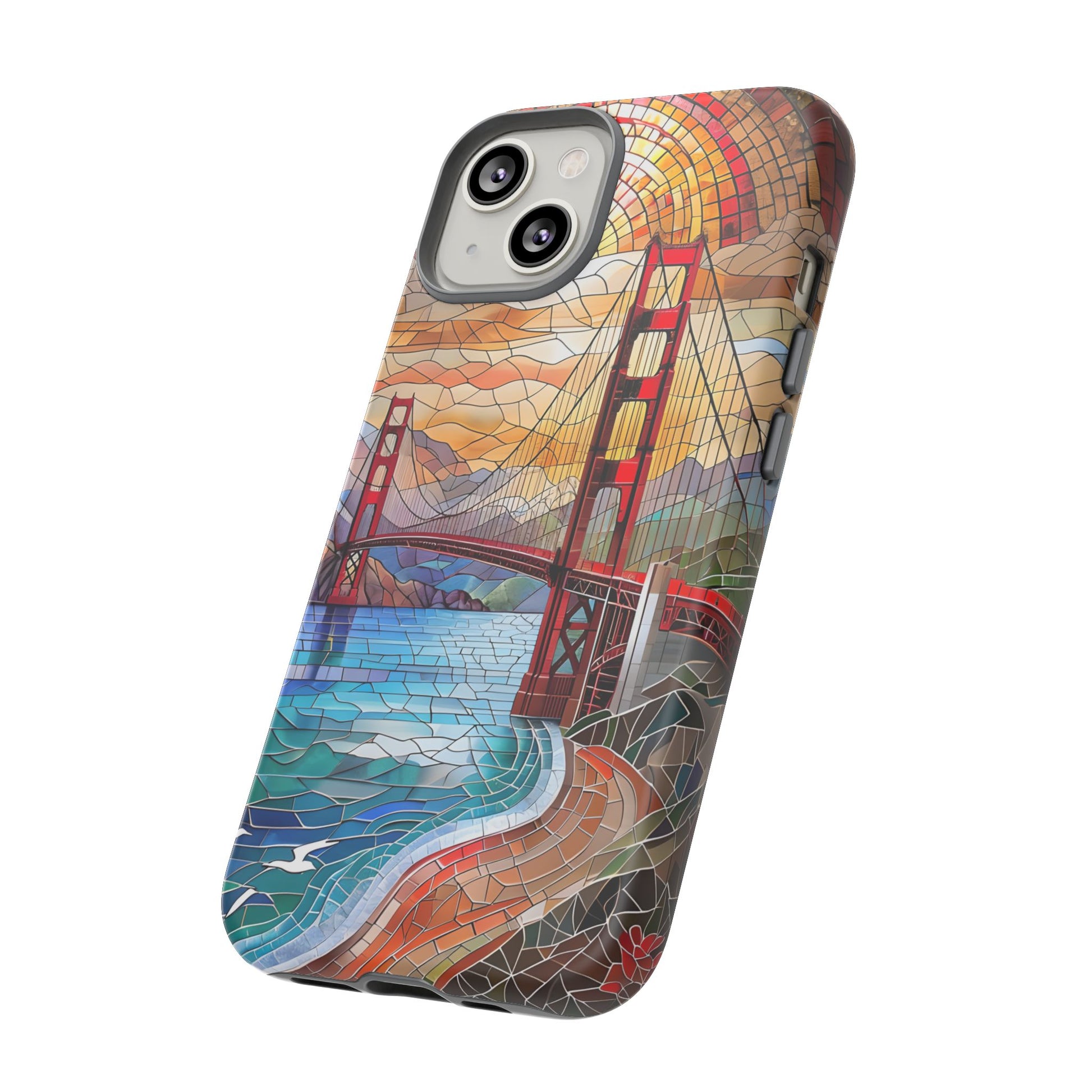 Golden Gate Bridge Phone Case, Artistic Phone Cover, Unique Gift for Travelers, Vibrant Cell Phone Accessory, Nature-Inspired Design