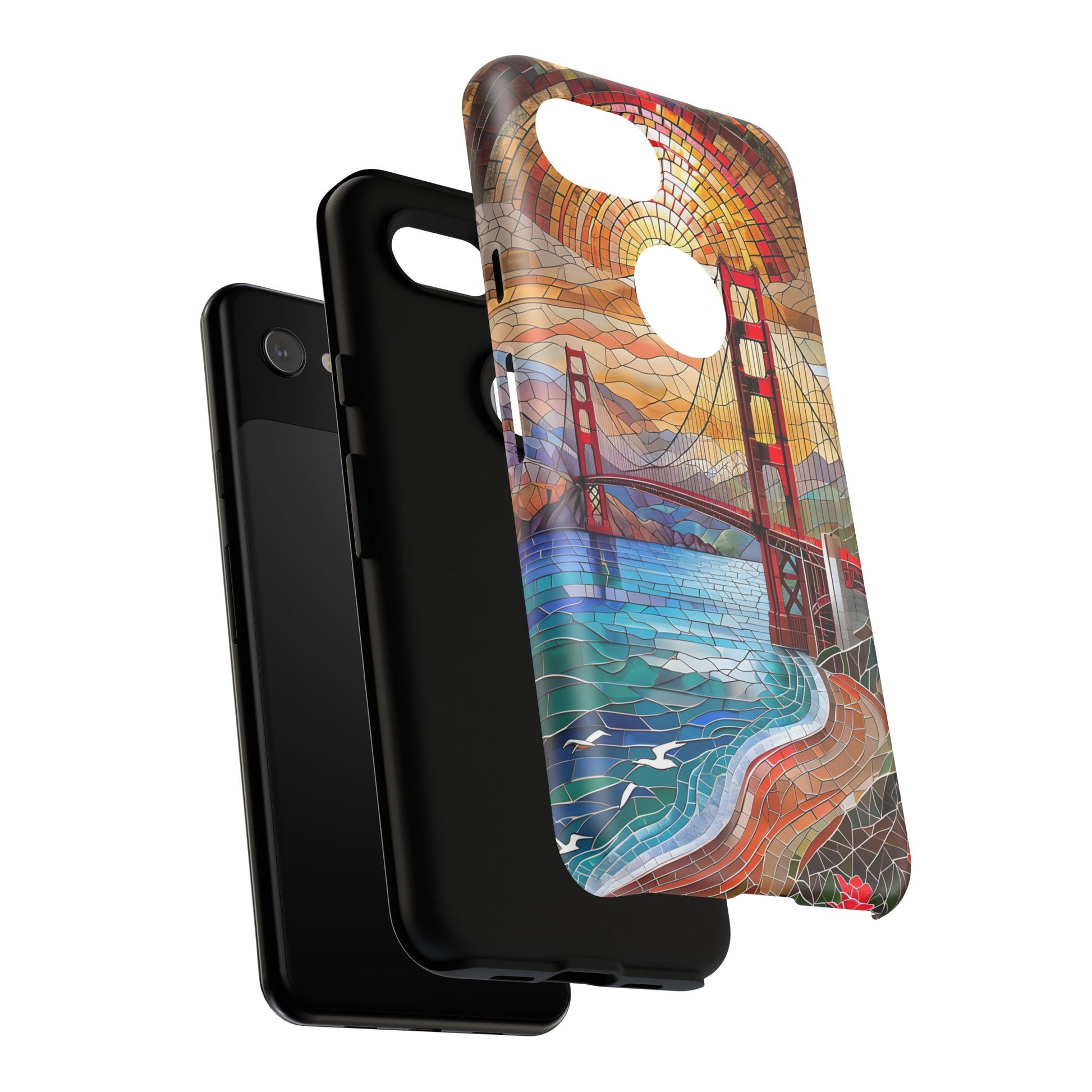 Golden Gate Bridge Phone Case, Artistic Phone Cover, Unique Gift for Travelers, Vibrant Cell Phone Accessory, Nature-Inspired Design