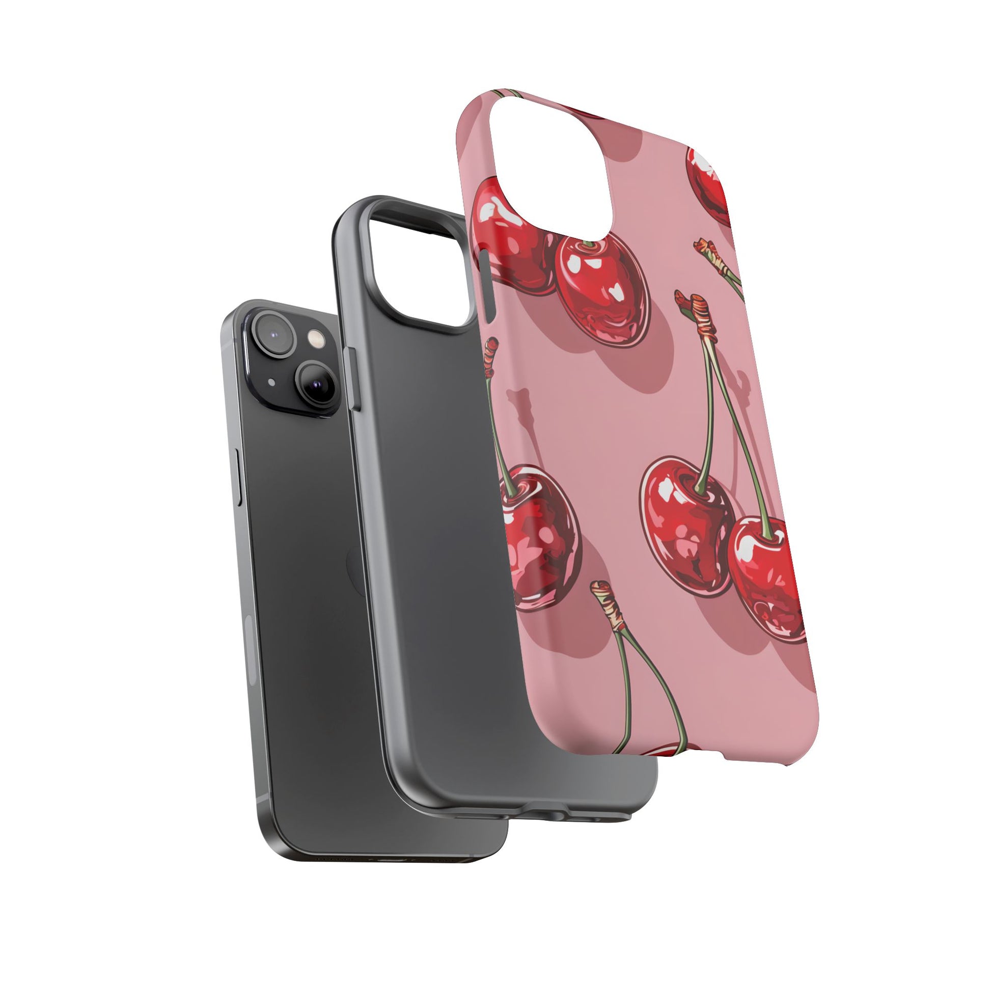 Cherry Blossom Phone Case, Tough Phone Cover, Cute Cherry Design, Summer Vibes, Phone Accessory, Gift for Her