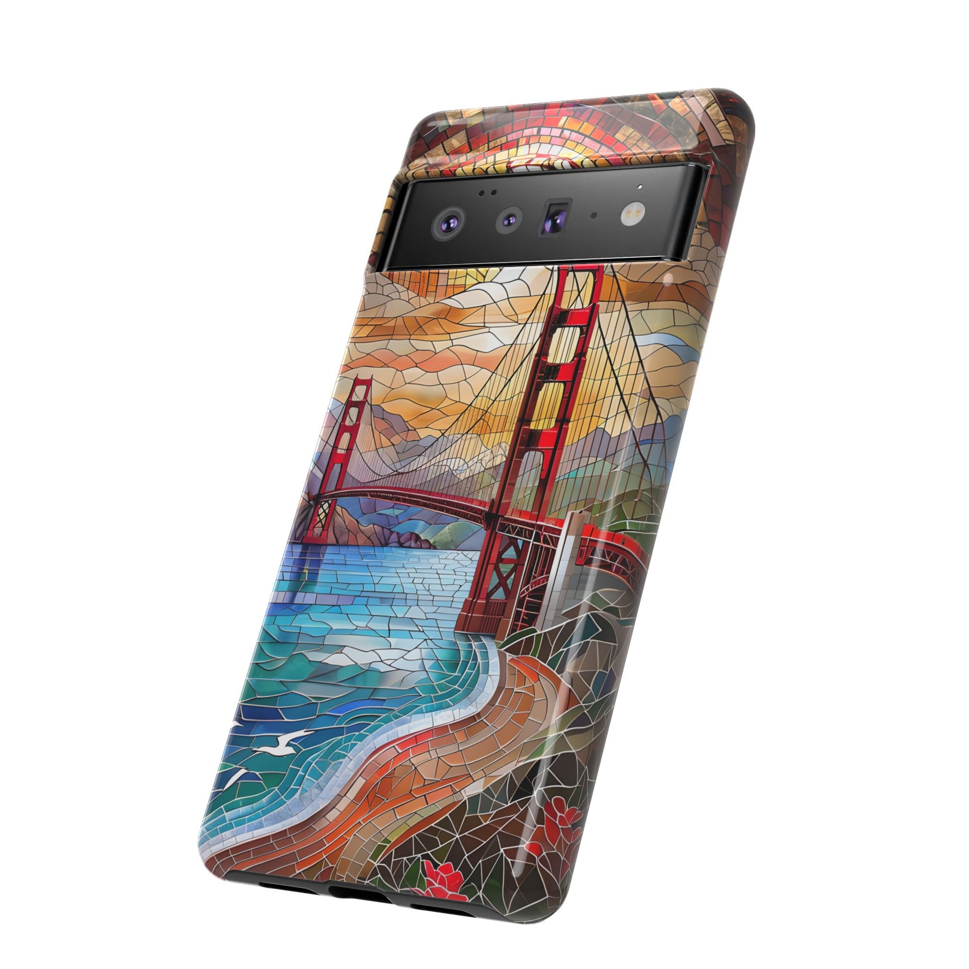 Golden Gate Bridge Phone Case, Artistic Phone Cover, Unique Gift for Travelers, Vibrant Cell Phone Accessory, Nature-Inspired Design
