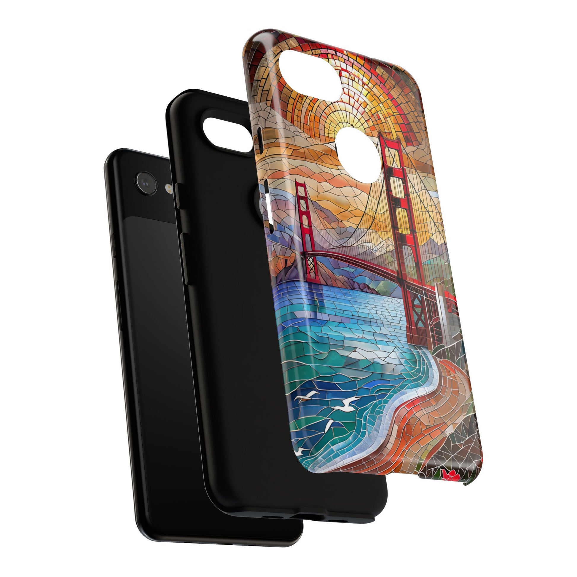Golden Gate Bridge Phone Case, Artistic Phone Cover, Unique Gift for Travelers, Vibrant Cell Phone Accessory, Nature-Inspired Design