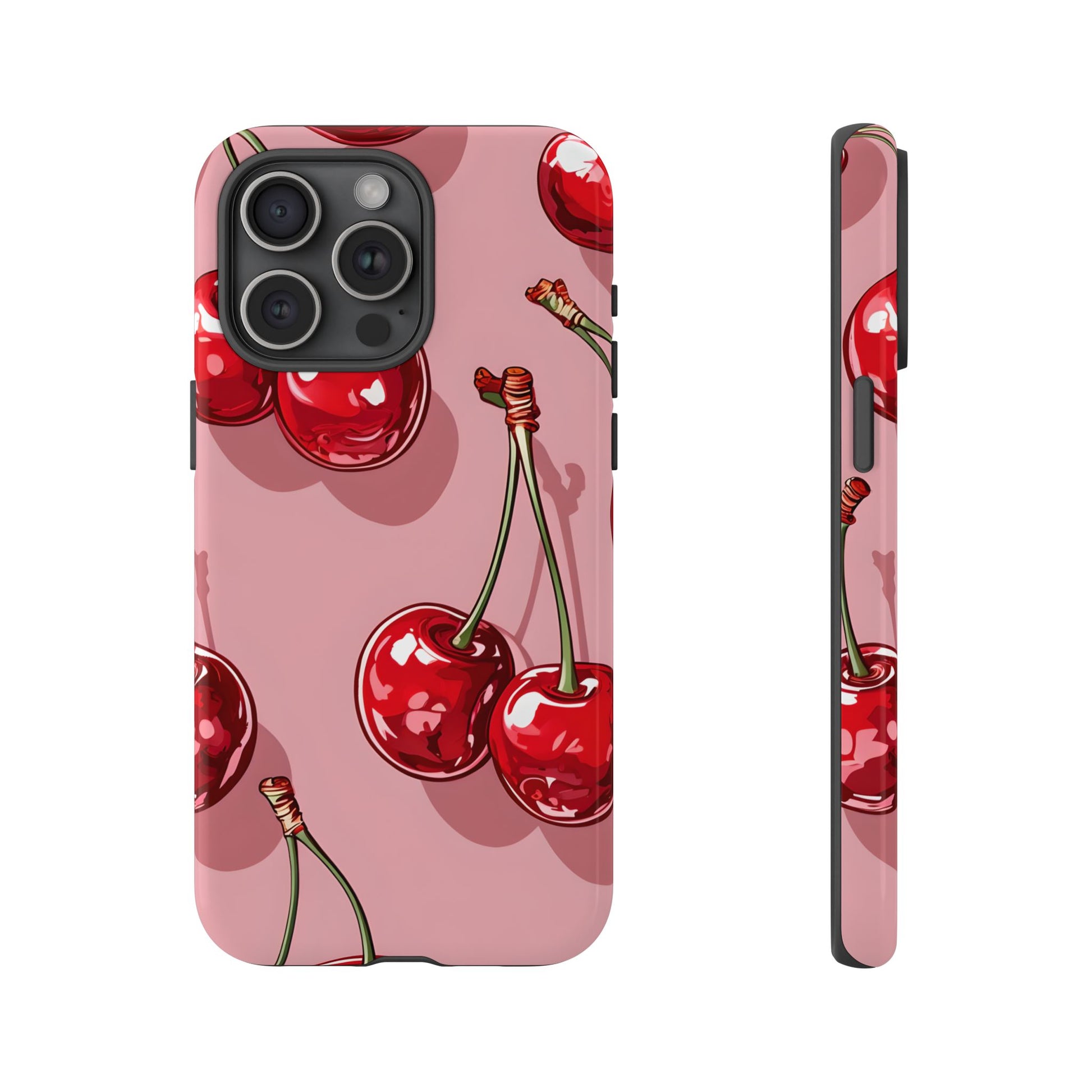 Cherry Blossom Phone Case, Tough Phone Cover, Cute Cherry Design, Summer Vibes, Phone Accessory, Gift for Her