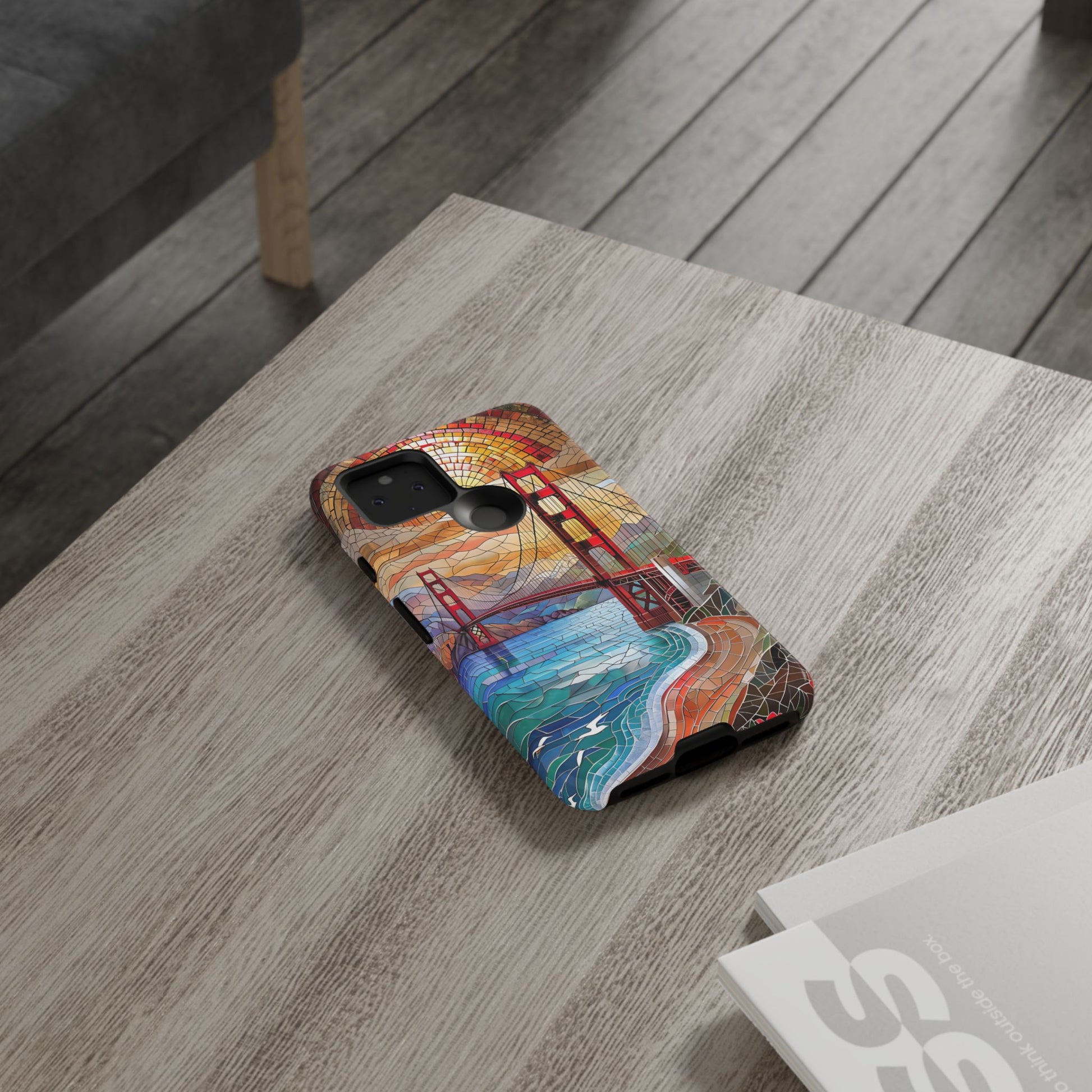 Golden Gate Bridge Phone Case, Artistic Phone Cover, Unique Gift for Travelers, Vibrant Cell Phone Accessory, Nature-Inspired Design