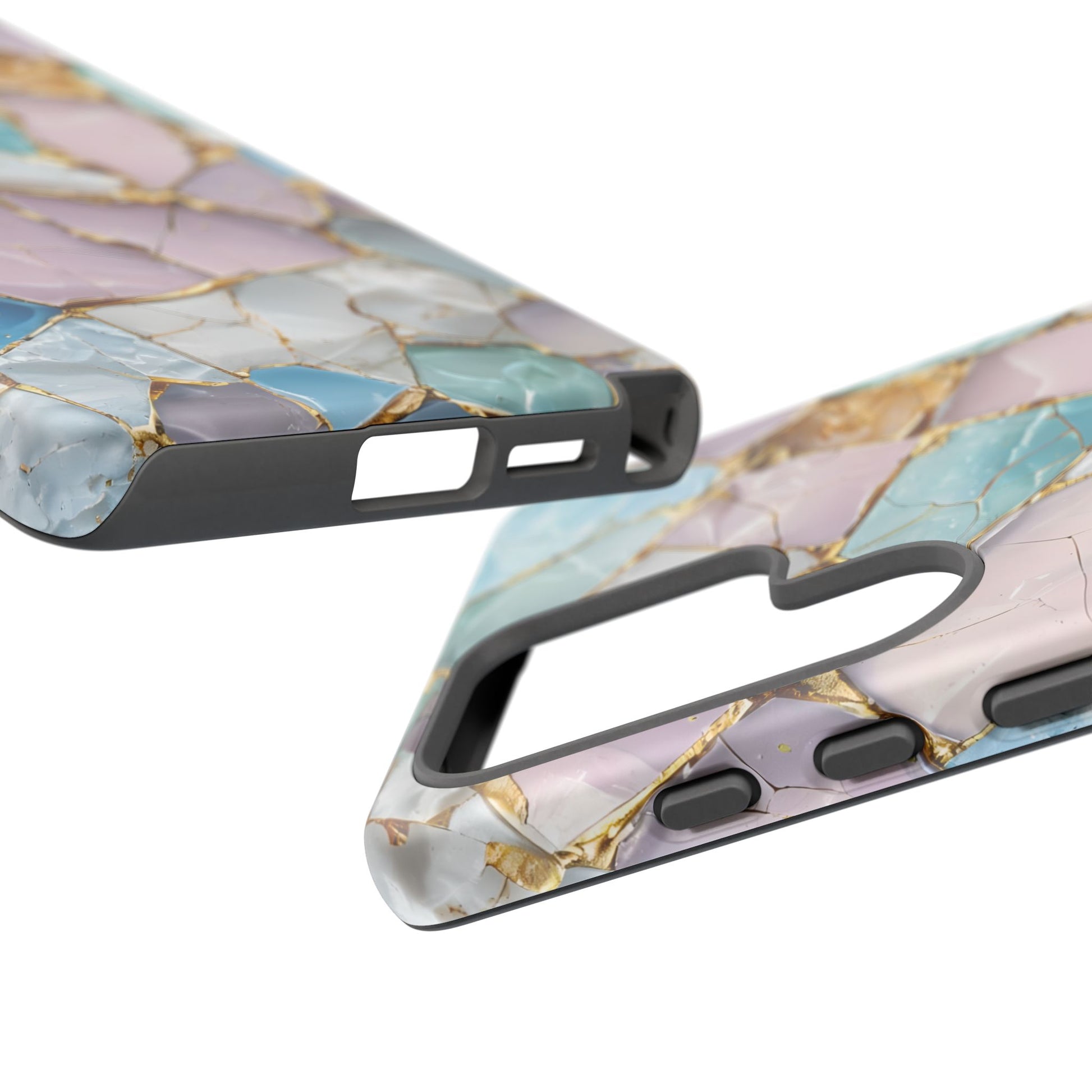 Colorful Phone Case - Tough Cases with Elegant Marble Design, Stylish Cover for Everyday Use, Gift for Her, Tech Accessory