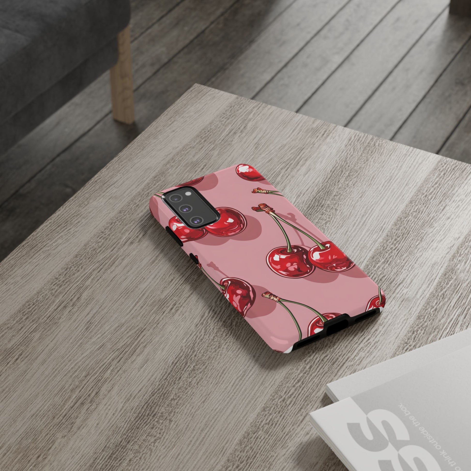 Cherry Blossom Phone Case, Tough Phone Cover, Cute Cherry Design, Summer Vibes, Phone Accessory, Gift for Her