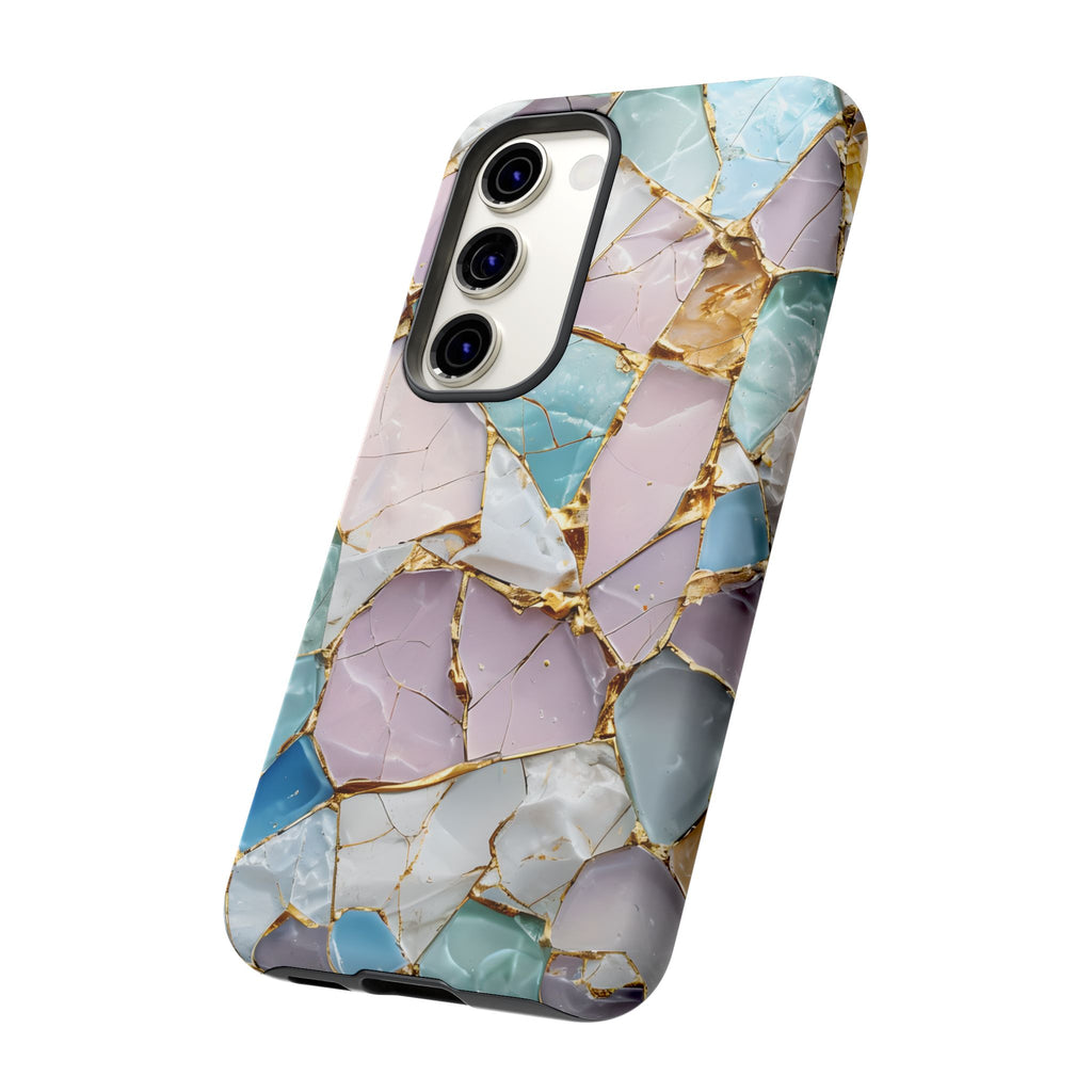 Colorful Phone Case - Tough Cases with Elegant Marble Design, Stylish Cover for Everyday Use, Gift for Her, Tech Accessory