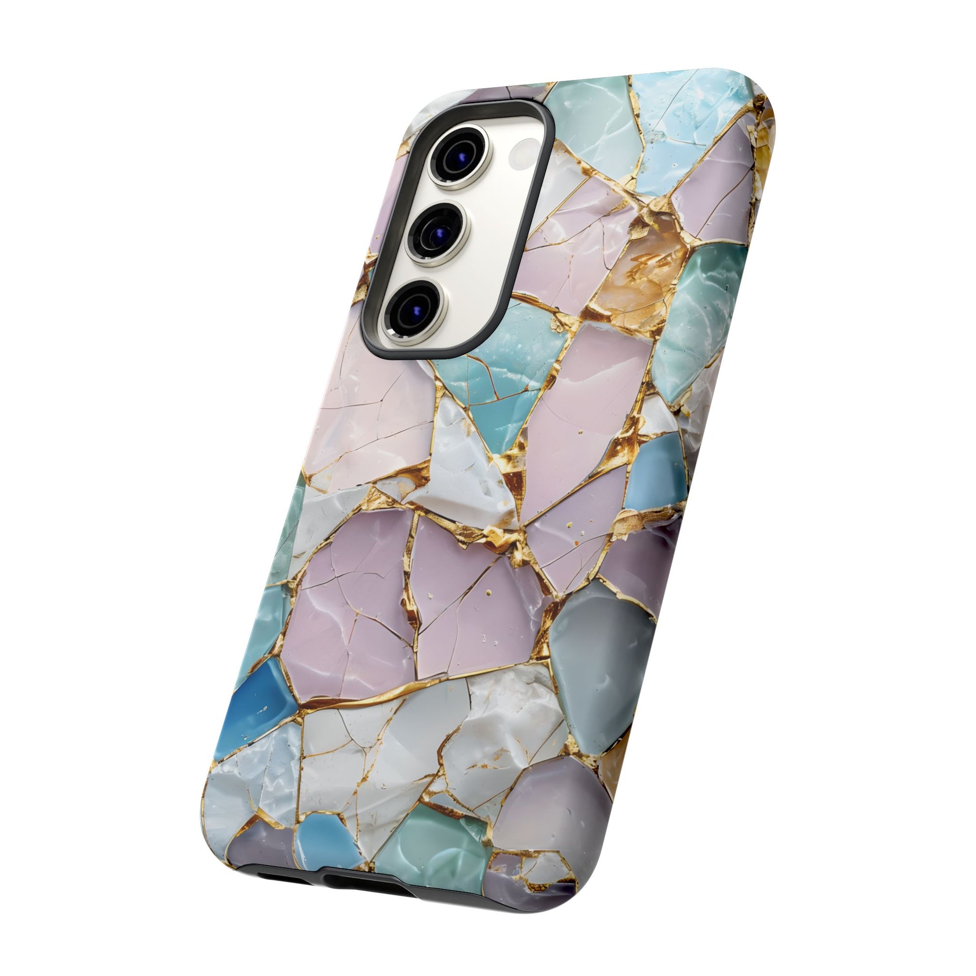 Colorful Phone Case - Tough Cases with Elegant Marble Design, Stylish Cover for Everyday Use, Gift for Her, Tech Accessory