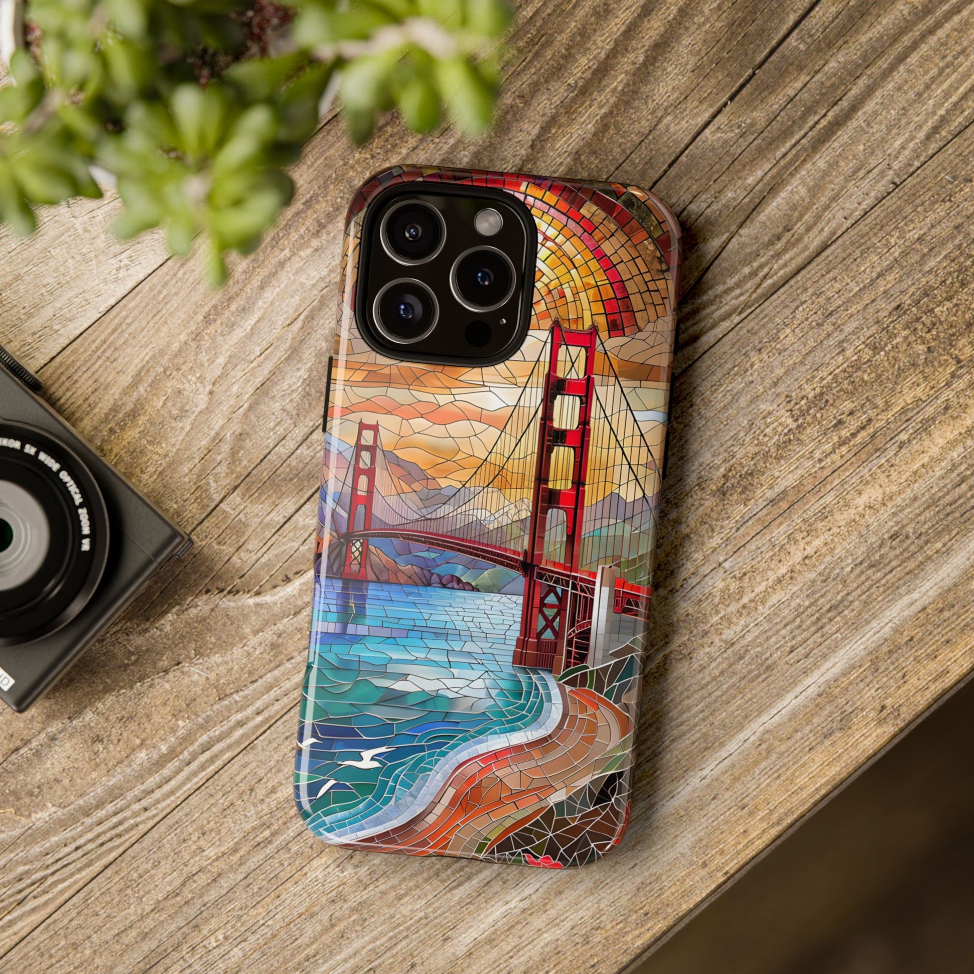 Golden Gate Bridge Phone Case, Artistic Phone Cover, Unique Gift for Travelers, Vibrant Cell Phone Accessory, Nature-Inspired Design