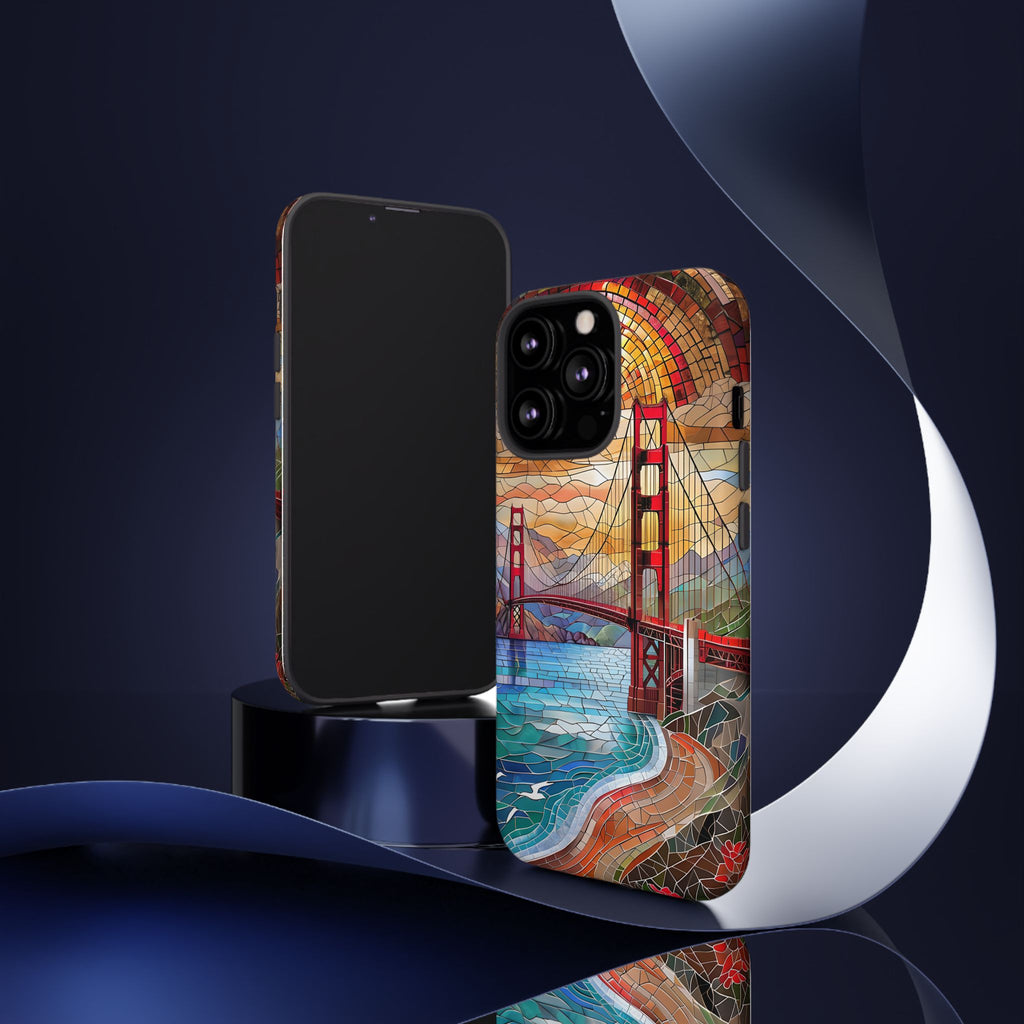 Golden Gate Bridge Phone Case, Artistic Phone Cover, Unique Gift for Travelers, Vibrant Cell Phone Accessory, Nature-Inspired Design