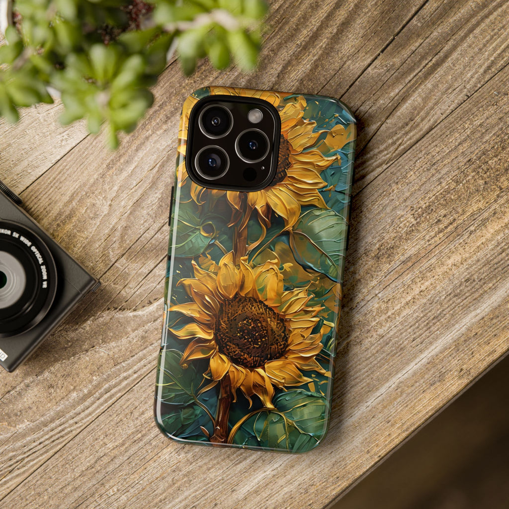 Sunflower Tough Phone Case - Floral Protection, Gift for Nature Lovers, Customizable, Summer Vibes, Eco-Friendly Accessories