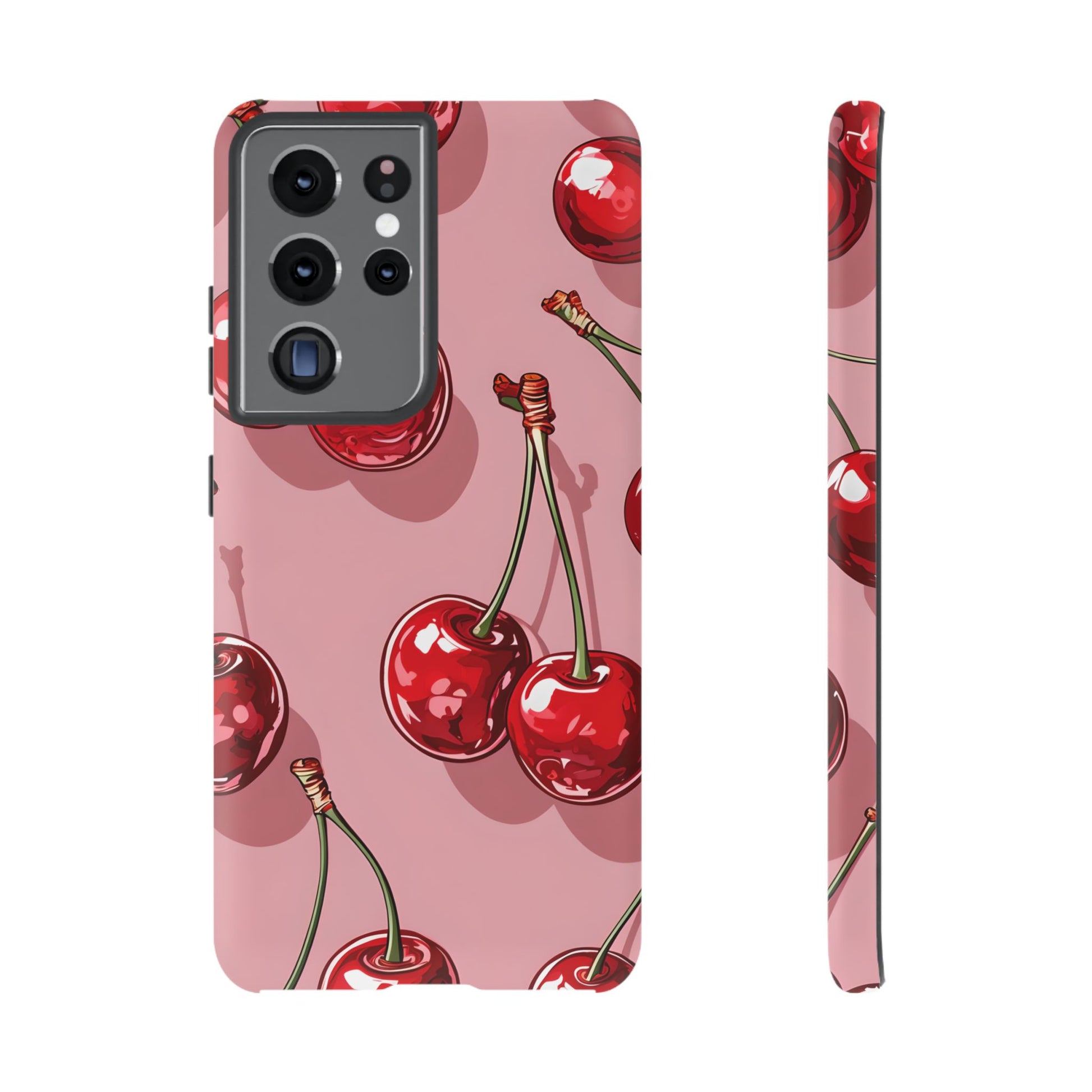 Cherry Blossom Phone Case, Tough Phone Cover, Cute Cherry Design, Summer Vibes, Phone Accessory, Gift for Her