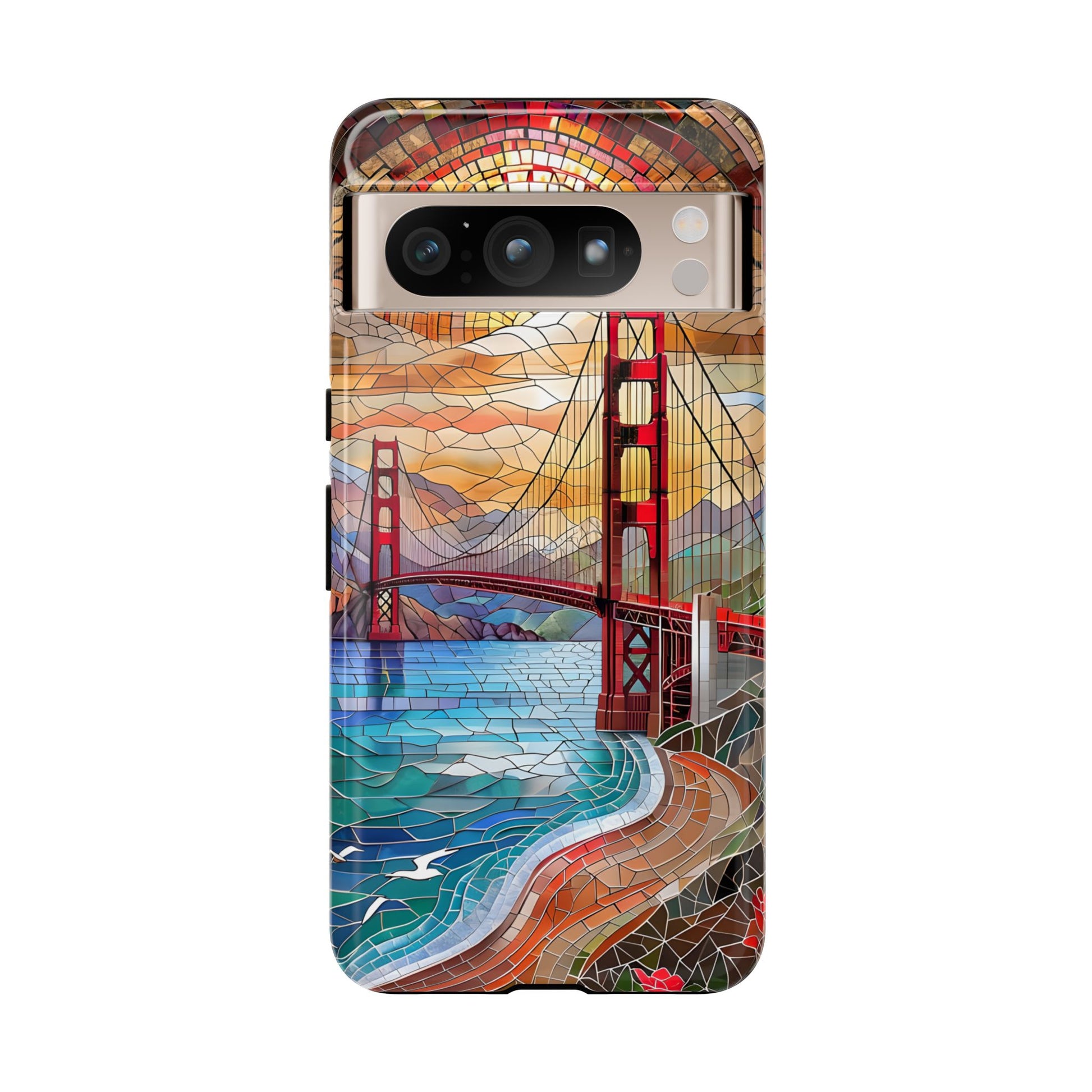 Golden Gate Bridge Phone Case, Artistic Phone Cover, Unique Gift for Travelers, Vibrant Cell Phone Accessory, Nature-Inspired Design