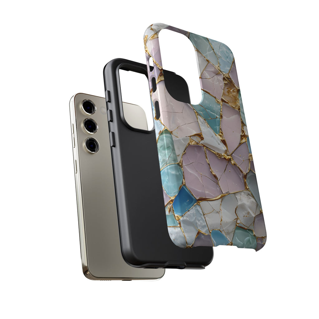 Colorful Phone Case - Tough Cases with Elegant Marble Design, Stylish Cover for Everyday Use, Gift for Her, Tech Accessory