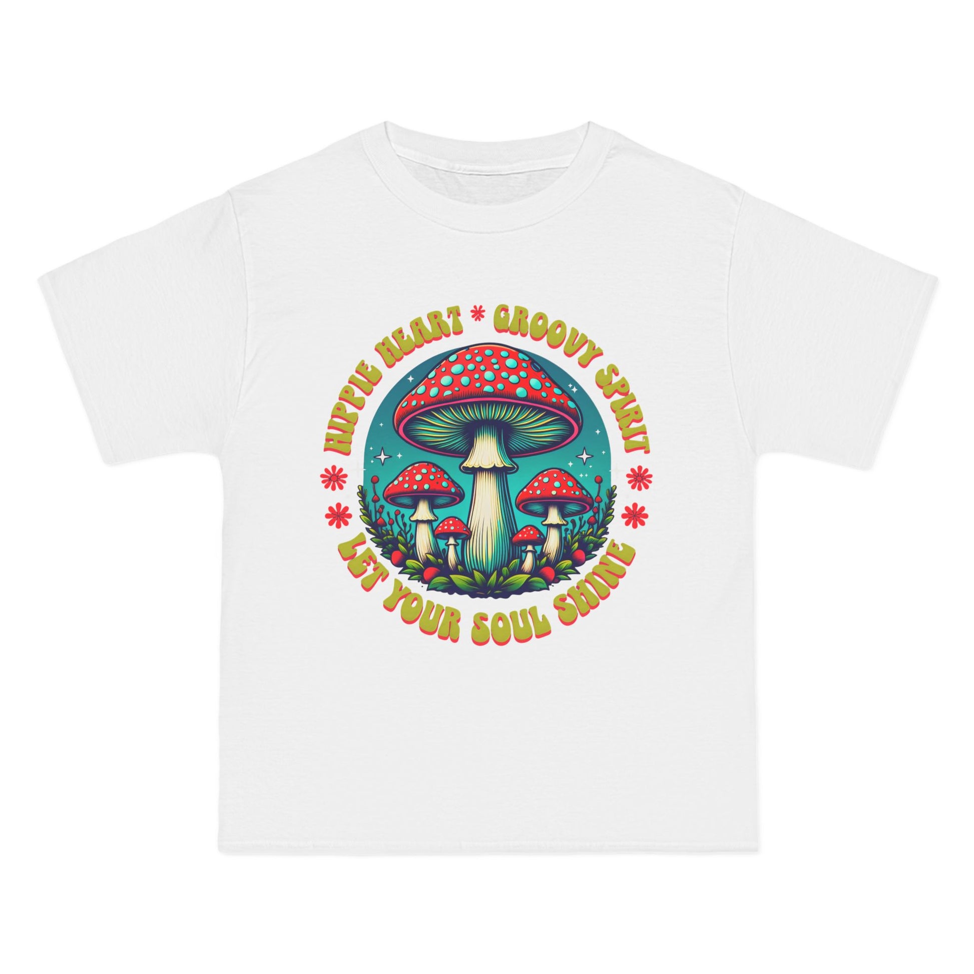 Magical Soul Art T-Shirt | Psychedelic Mushrooms | Unique Gift for Nature Lovers, Boho Style, Festival Wear, Vibrant Graphic Tee