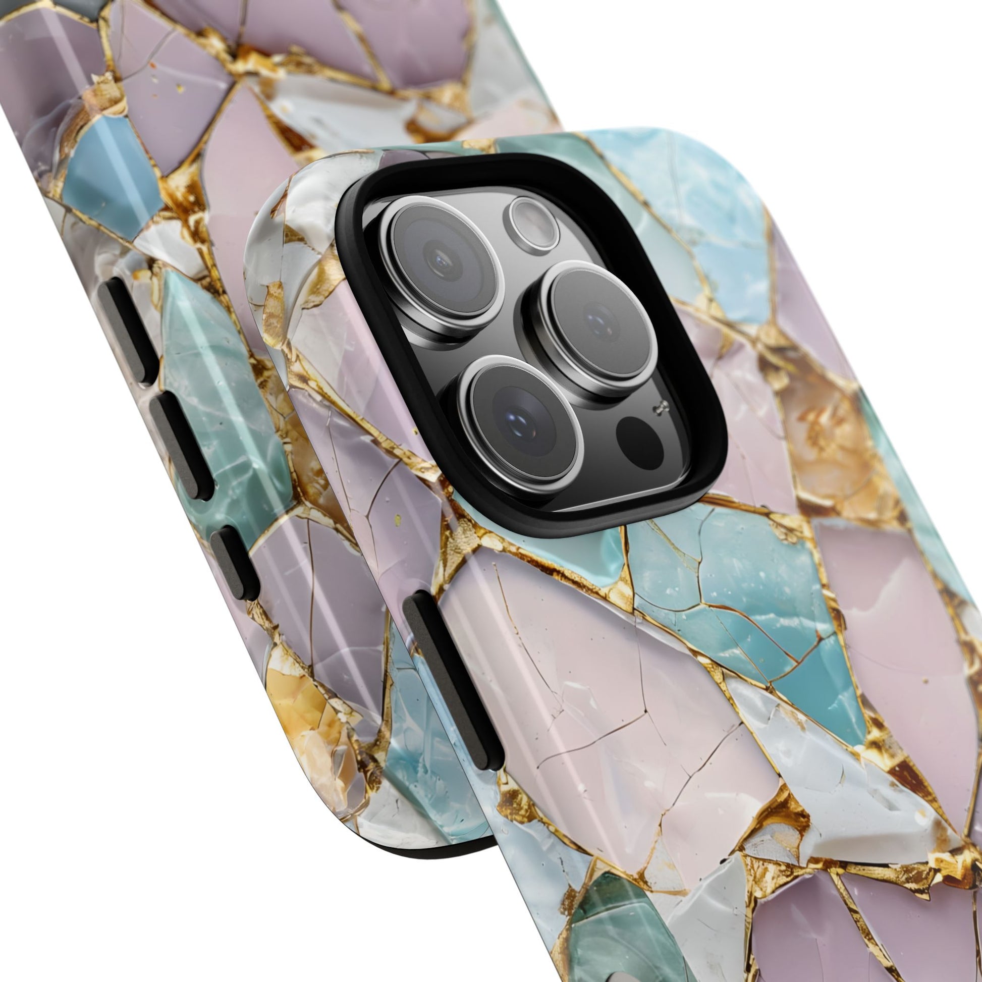 Colorful Phone Case - Tough Cases with Elegant Marble Design, Stylish Cover for Everyday Use, Gift for Her, Tech Accessory