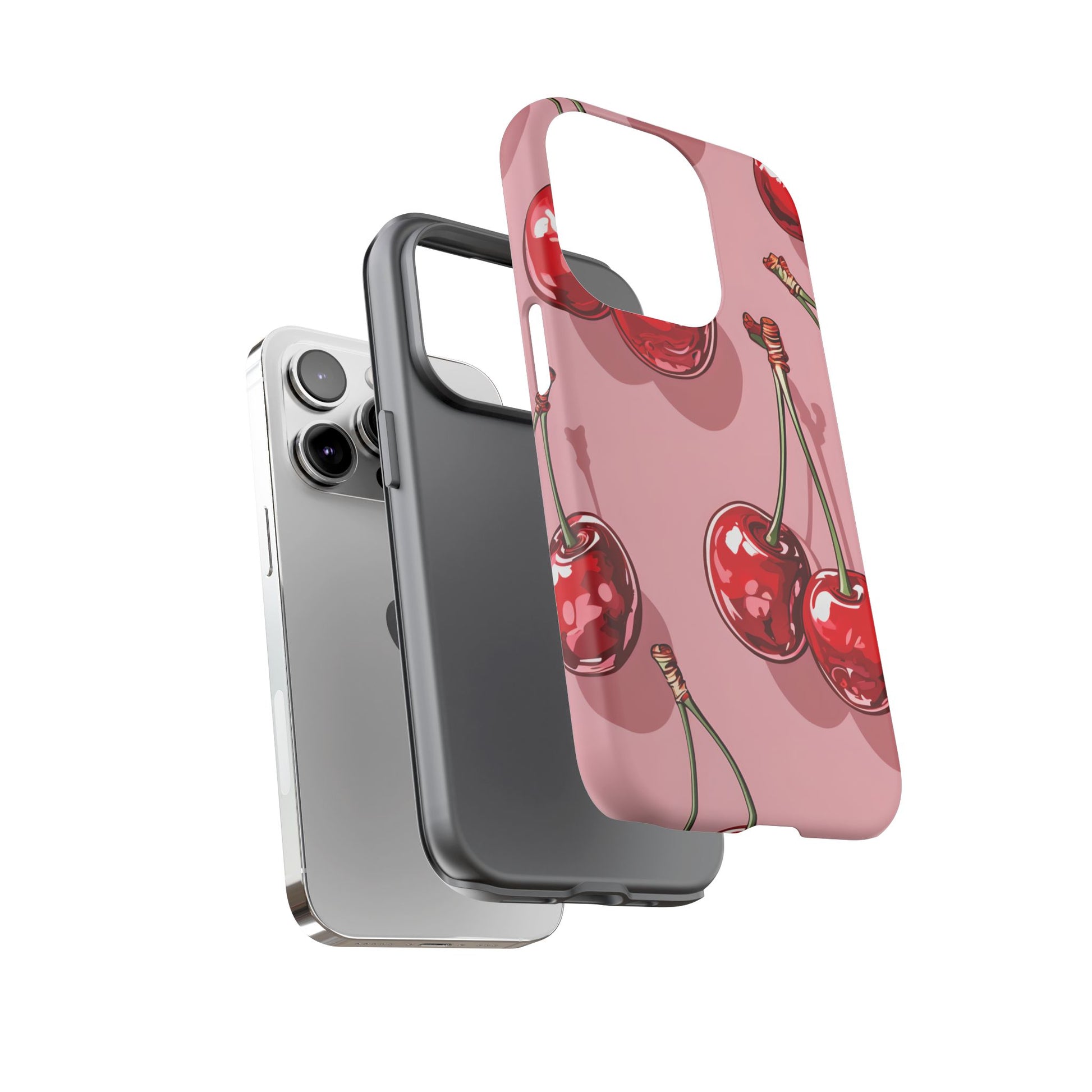 Cherry Blossom Phone Case, Tough Phone Cover, Cute Cherry Design, Summer Vibes, Phone Accessory, Gift for Her