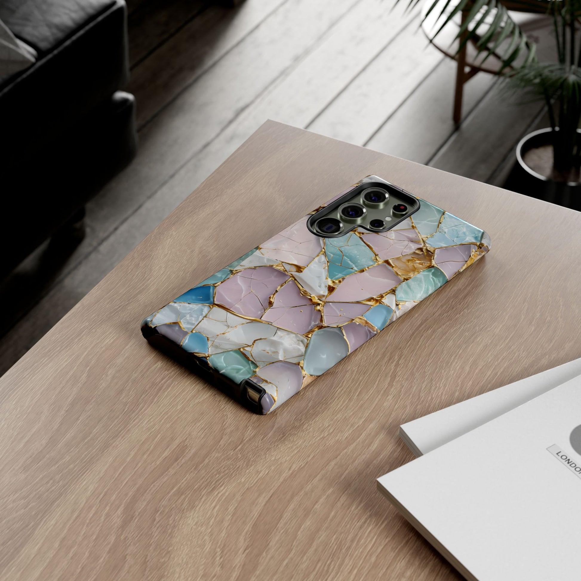 Colorful Phone Case - Tough Cases with Elegant Marble Design, Stylish Cover for Everyday Use, Gift for Her, Tech Accessory