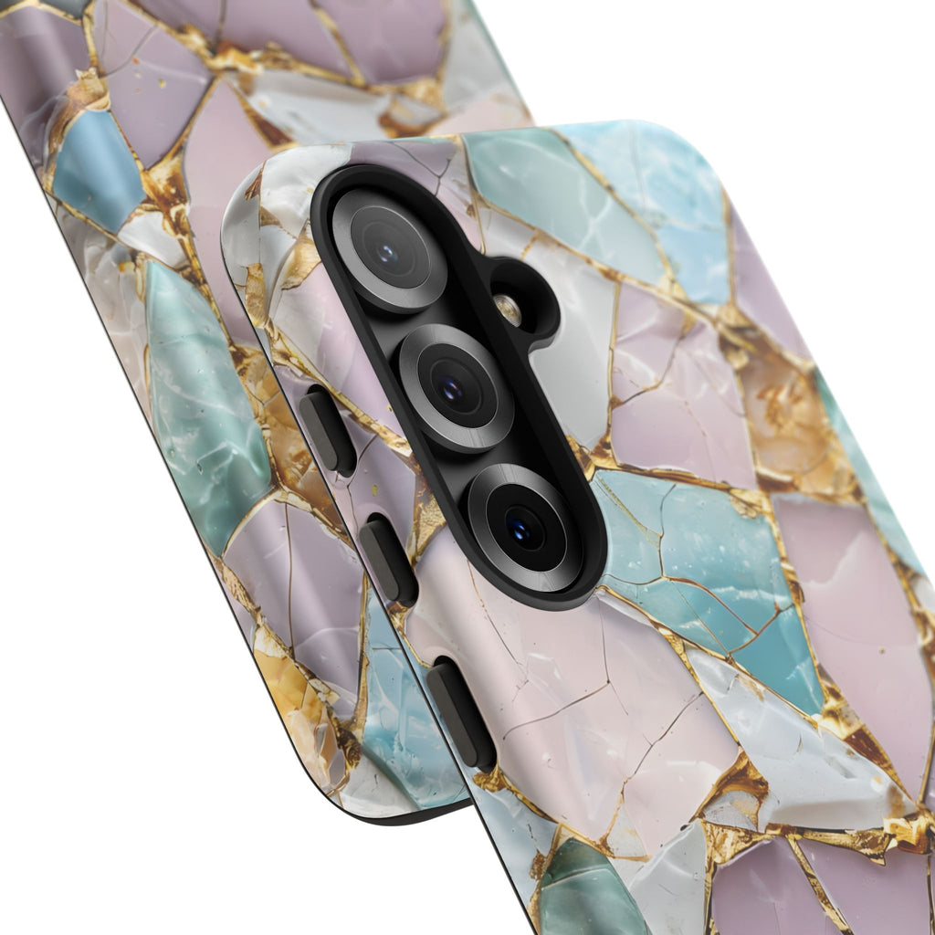 Colorful Phone Case - Tough Cases with Elegant Marble Design, Stylish Cover for Everyday Use, Gift for Her, Tech Accessory