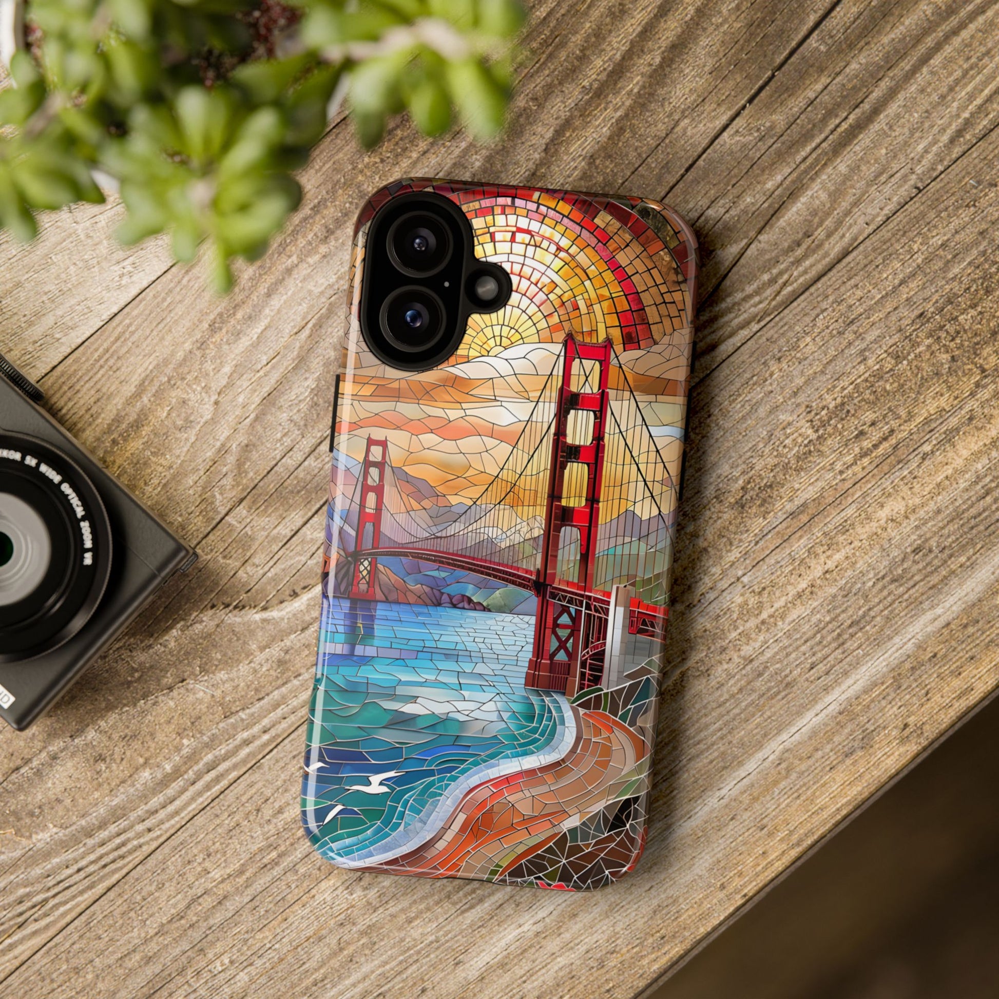 Golden Gate Bridge Phone Case, Artistic Phone Cover, Unique Gift for Travelers, Vibrant Cell Phone Accessory, Nature-Inspired Design
