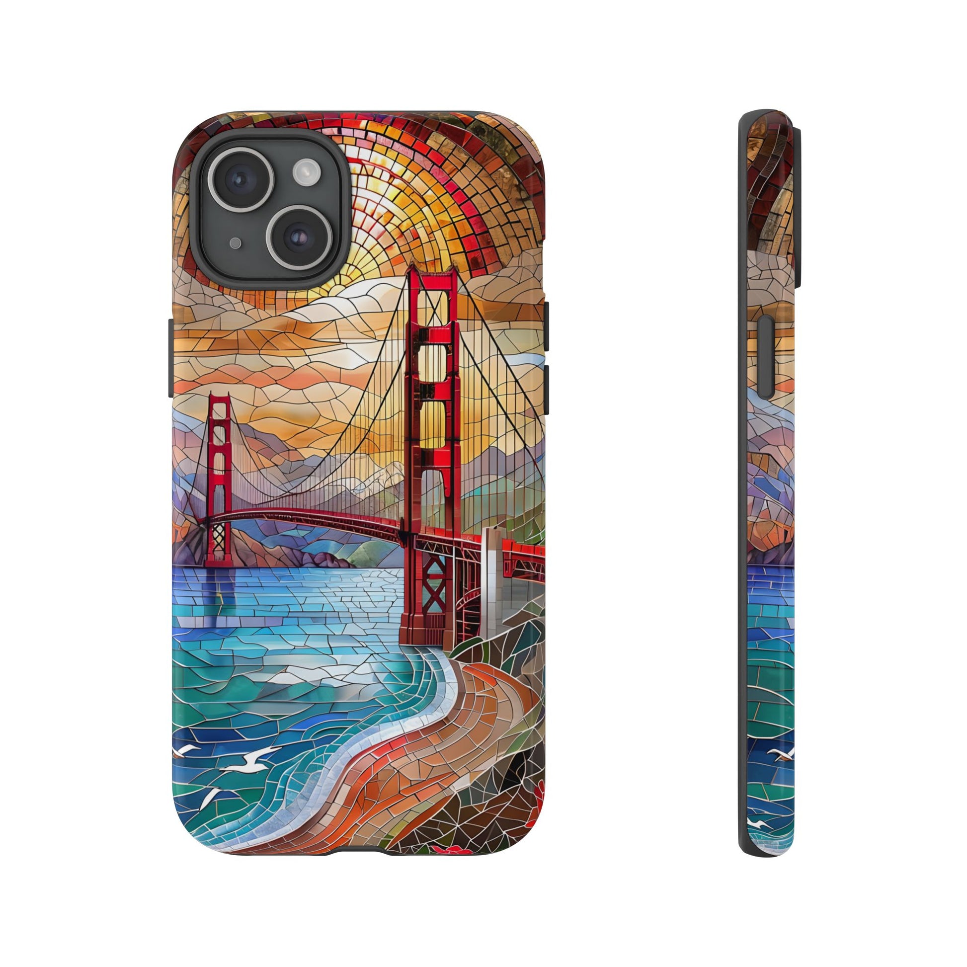 Golden Gate Bridge Phone Case, Artistic Phone Cover, Unique Gift for Travelers, Vibrant Cell Phone Accessory, Nature-Inspired Design