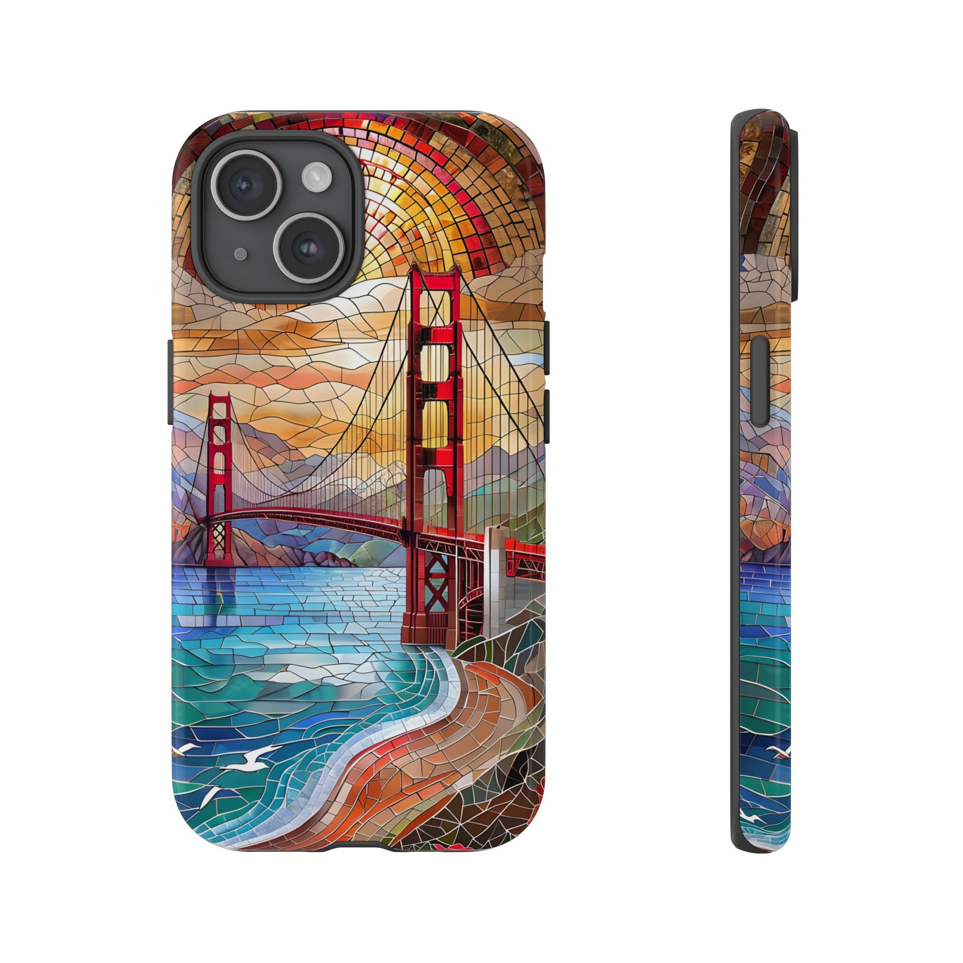 Golden Gate Bridge Phone Case, Artistic Phone Cover, Unique Gift for Travelers, Vibrant Cell Phone Accessory, Nature-Inspired Design