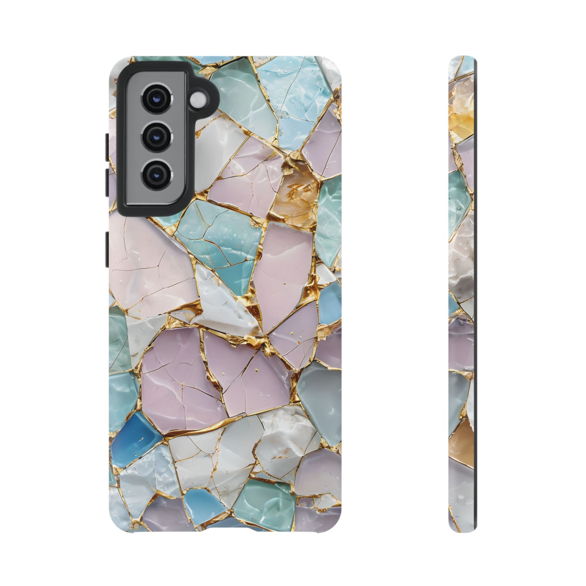 Colorful Phone Case - Tough Cases with Elegant Marble Design, Stylish Cover for Everyday Use, Gift for Her, Tech Accessory