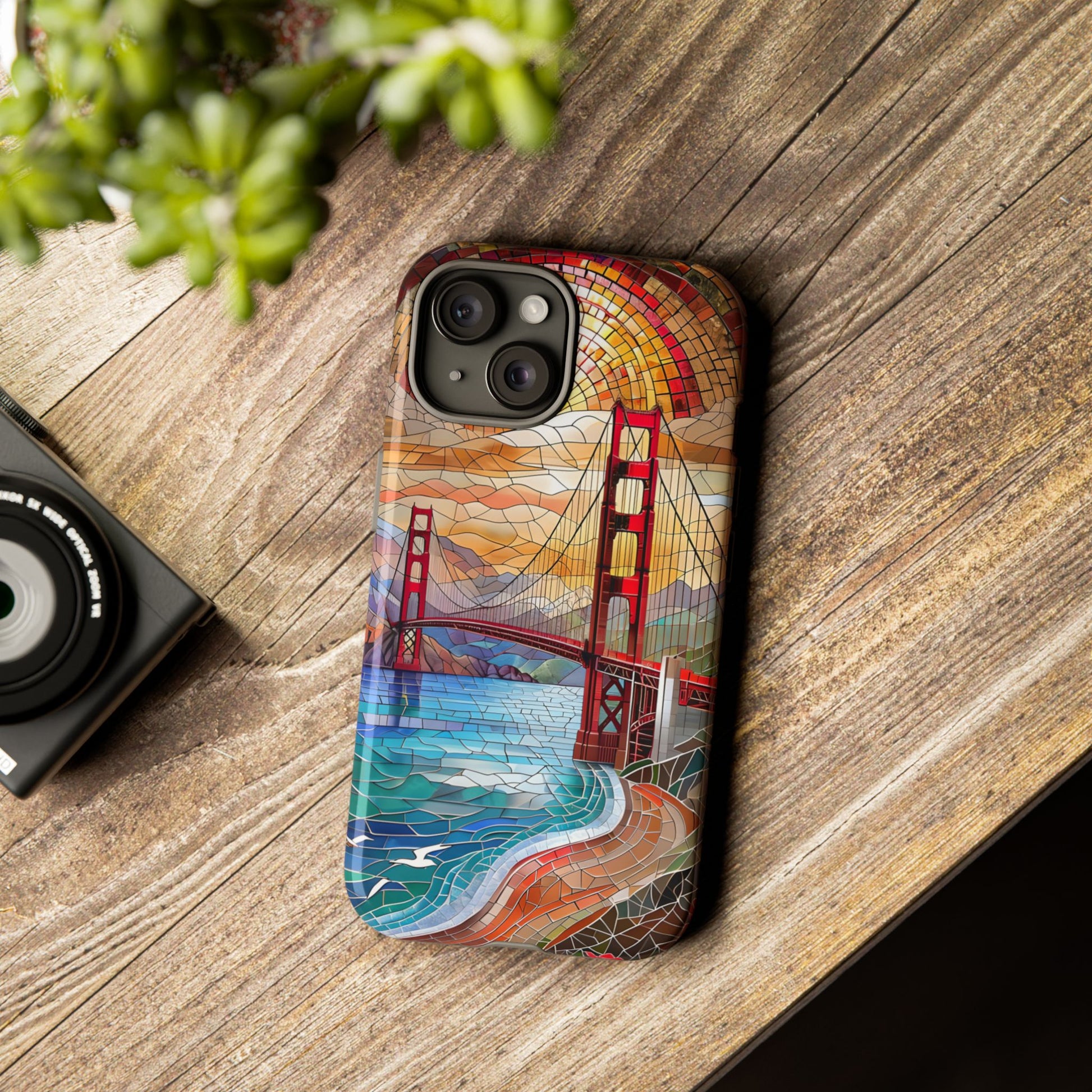 Golden Gate Bridge Phone Case, Artistic Phone Cover, Unique Gift for Travelers, Vibrant Cell Phone Accessory, Nature-Inspired Design