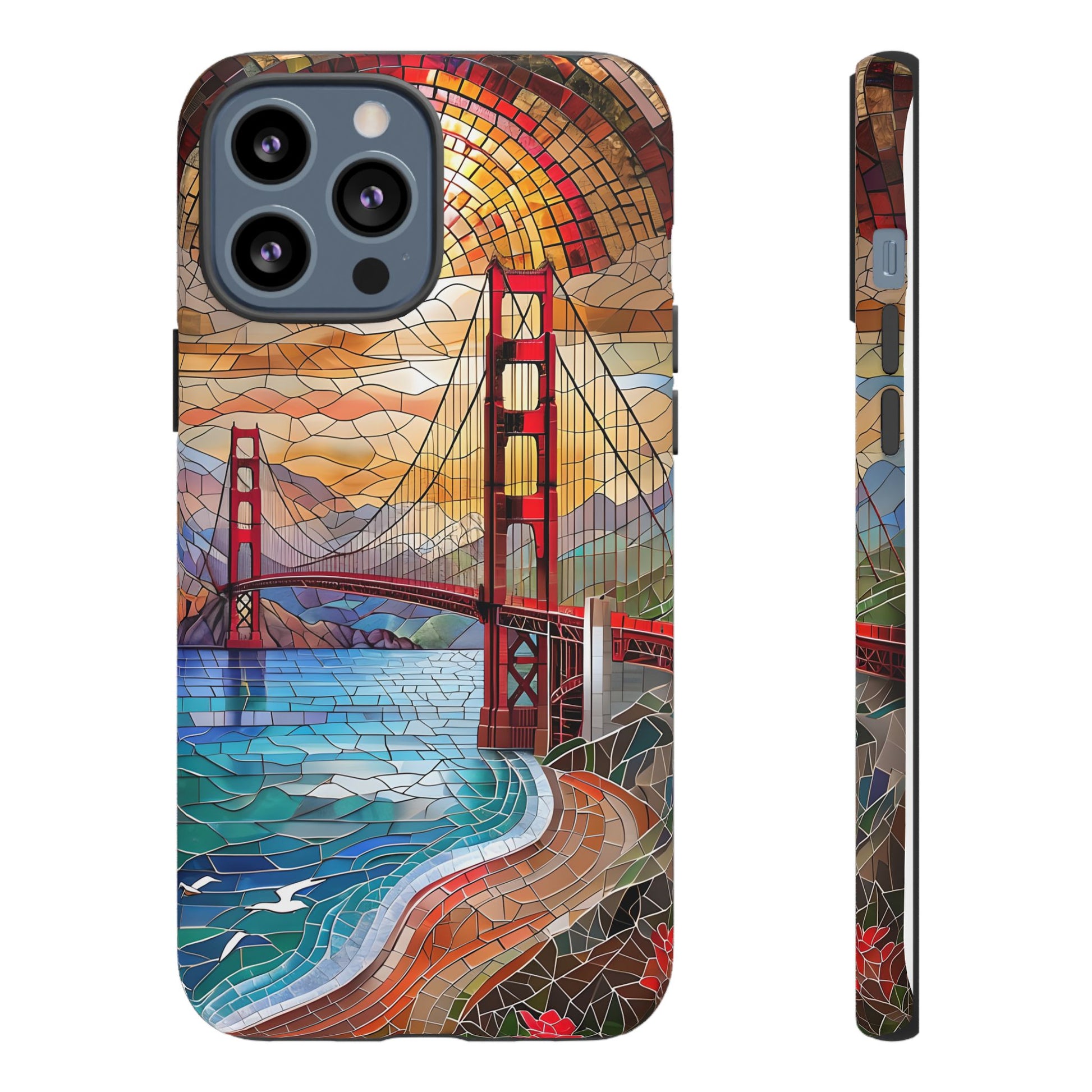 Golden Gate Bridge Phone Case, Artistic Phone Cover, Unique Gift for Travelers, Vibrant Cell Phone Accessory, Nature-Inspired Design