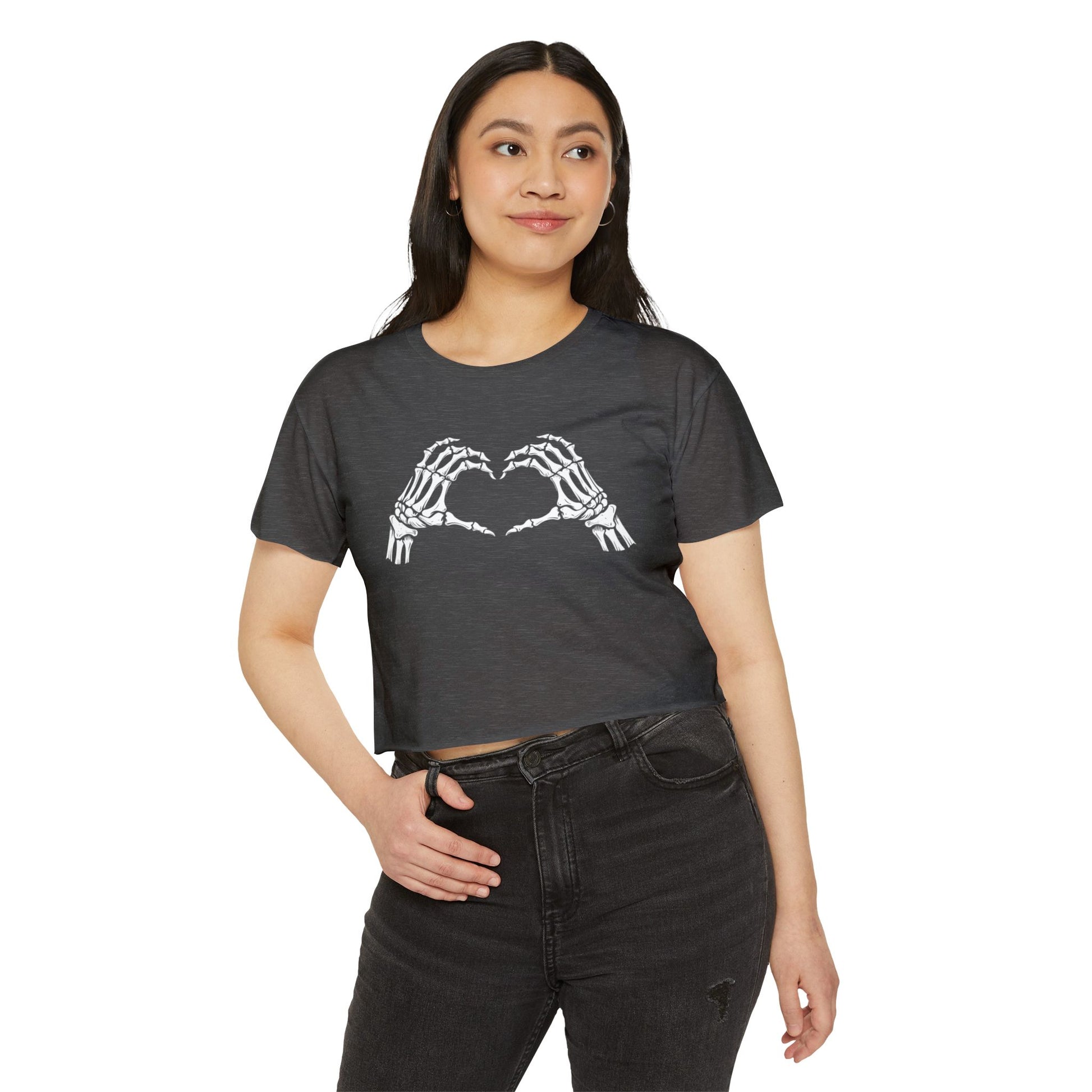 Women's Festival Crop Top with Skeleton Heart Design | Perfect for Music Festivals, Halloween Parties, Summer Outings, Casual Wear, [...]