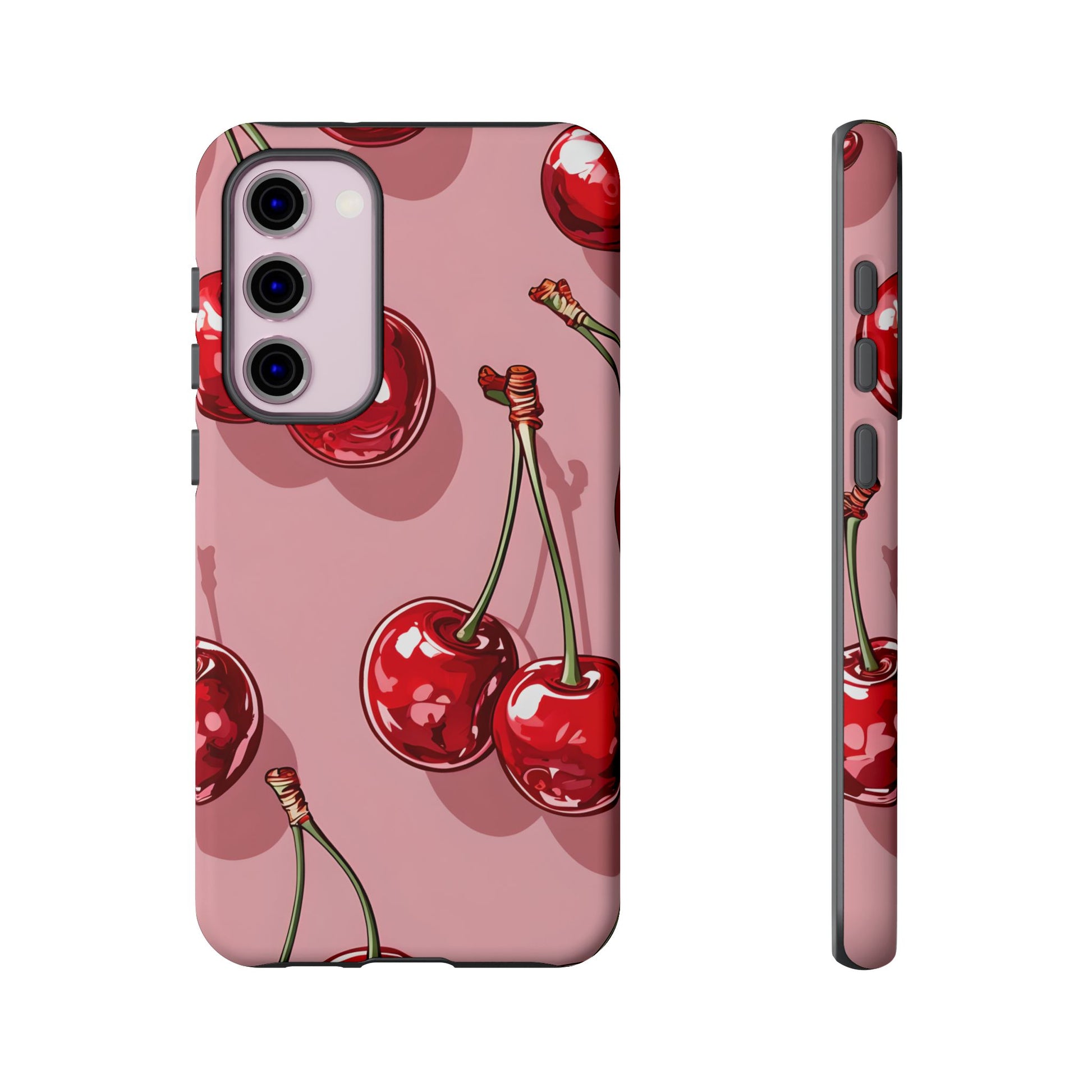 Cherry Blossom Phone Case, Tough Phone Cover, Cute Cherry Design, Summer Vibes, Phone Accessory, Gift for Her