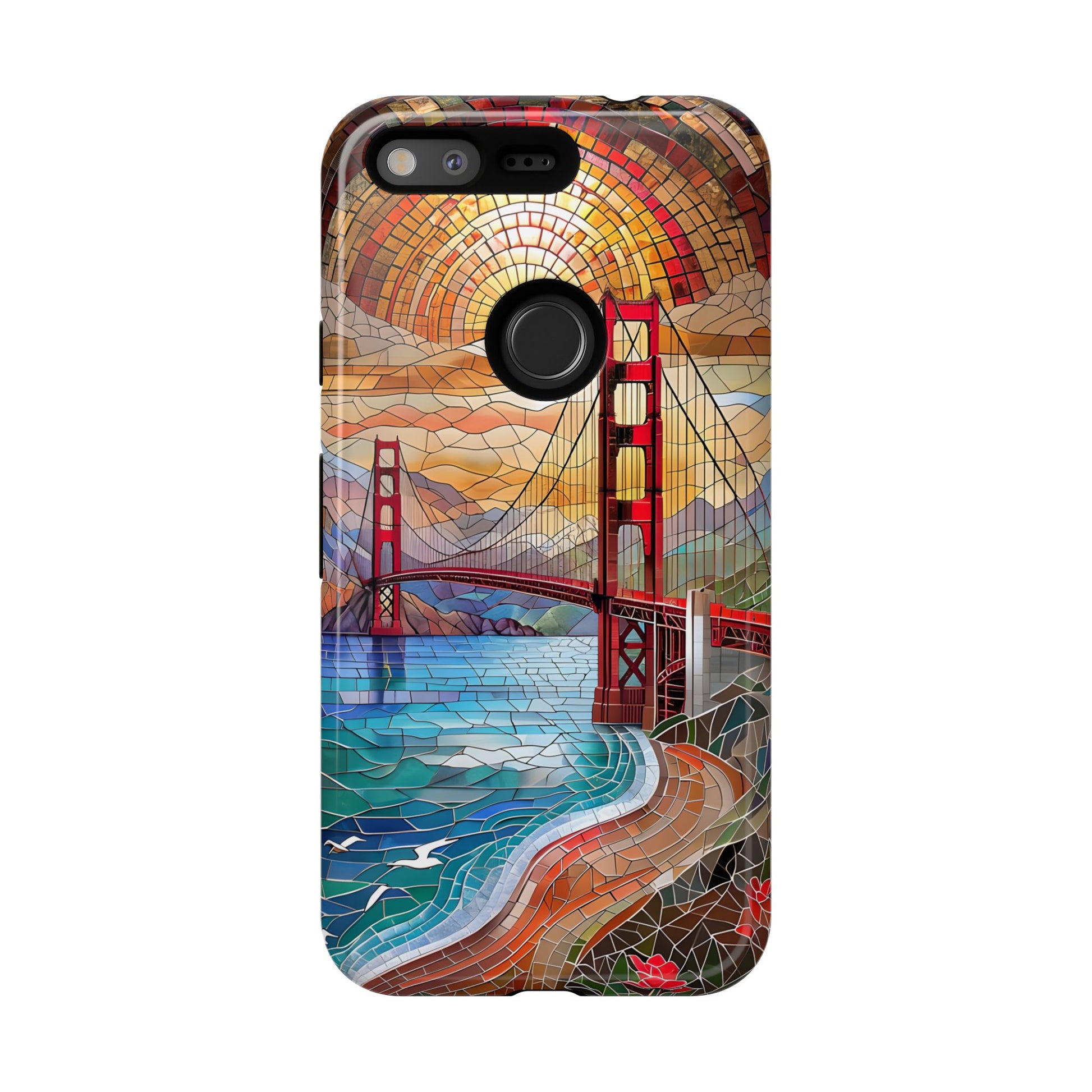 Golden Gate Bridge Phone Case, Artistic Phone Cover, Unique Gift for Travelers, Vibrant Cell Phone Accessory, Nature-Inspired Design