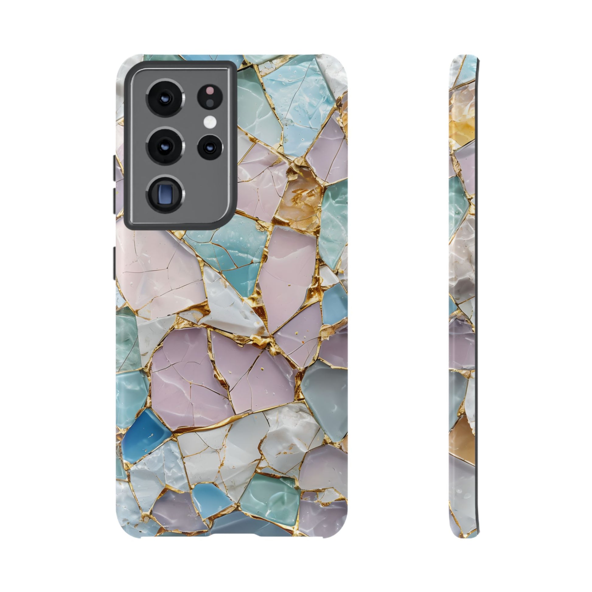 Colorful Phone Case - Tough Cases with Elegant Marble Design, Stylish Cover for Everyday Use, Gift for Her, Tech Accessory