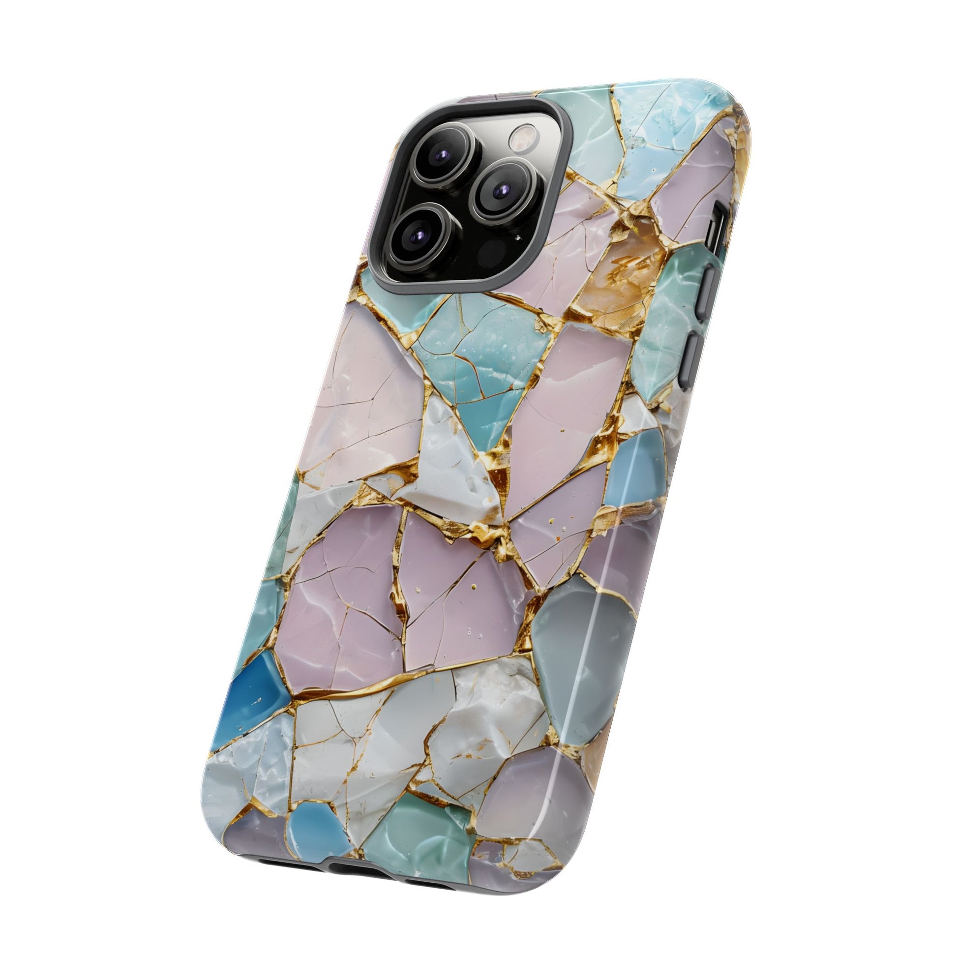 Colorful Phone Case - Tough Cases with Elegant Marble Design, Stylish Cover for Everyday Use, Gift for Her, Tech Accessory