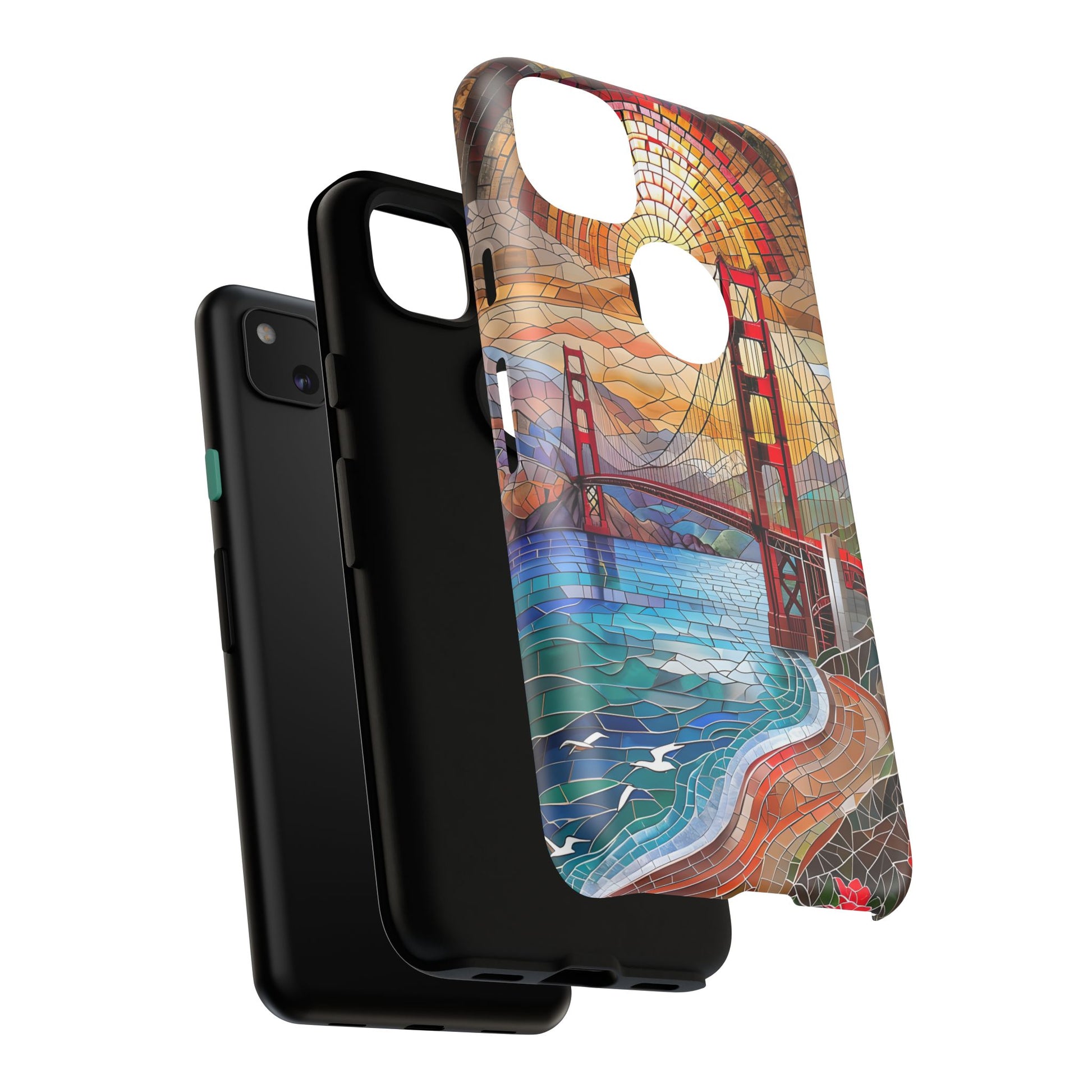 Golden Gate Bridge Phone Case, Artistic Phone Cover, Unique Gift for Travelers, Vibrant Cell Phone Accessory, Nature-Inspired Design