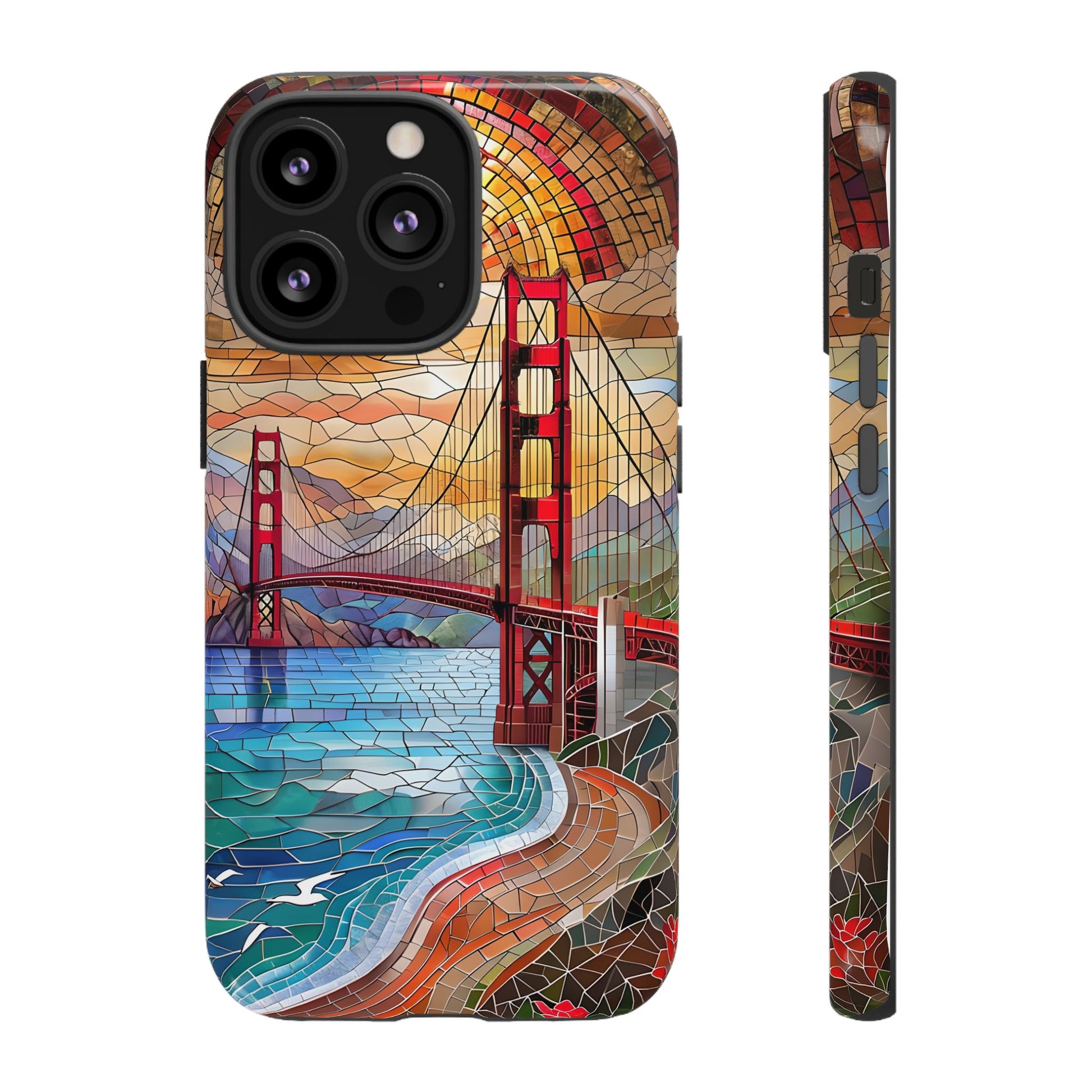 Golden Gate Bridge Phone Case, Artistic Phone Cover, Unique Gift for Travelers, Vibrant Cell Phone Accessory, Nature-Inspired Design