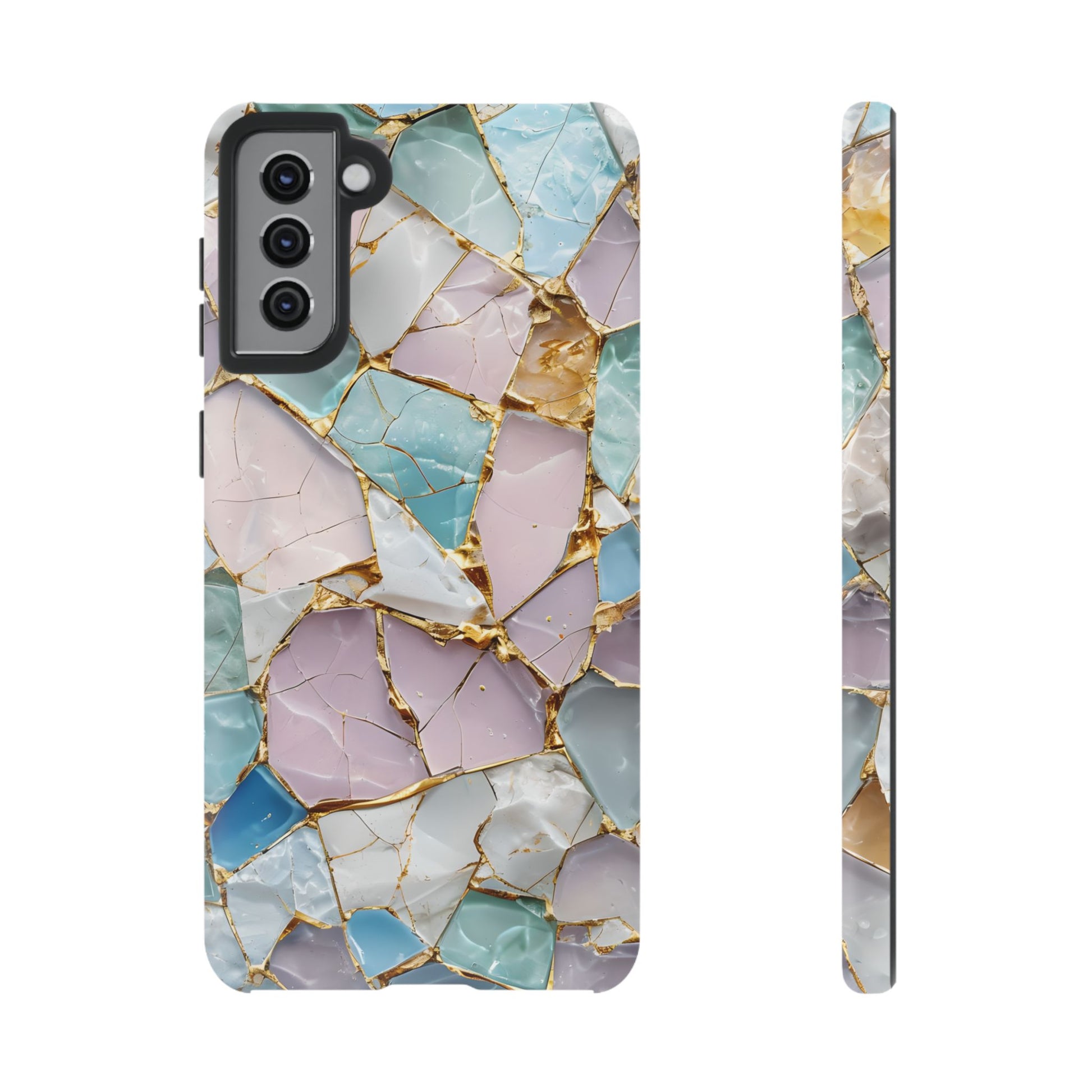 Colorful Phone Case - Tough Cases with Elegant Marble Design, Stylish Cover for Everyday Use, Gift for Her, Tech Accessory
