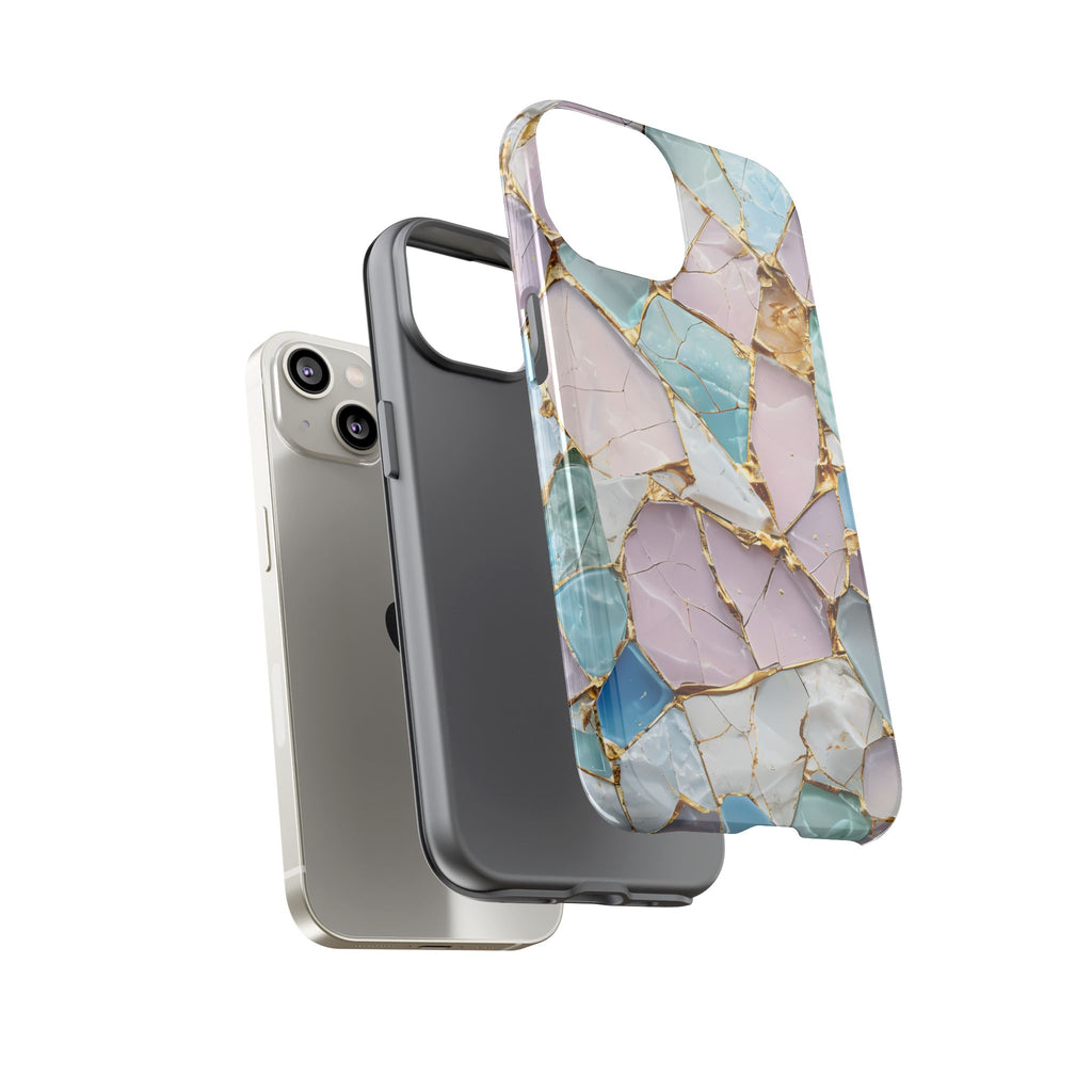 Colorful Phone Case - Tough Cases with Elegant Marble Design, Stylish Cover for Everyday Use, Gift for Her, Tech Accessory