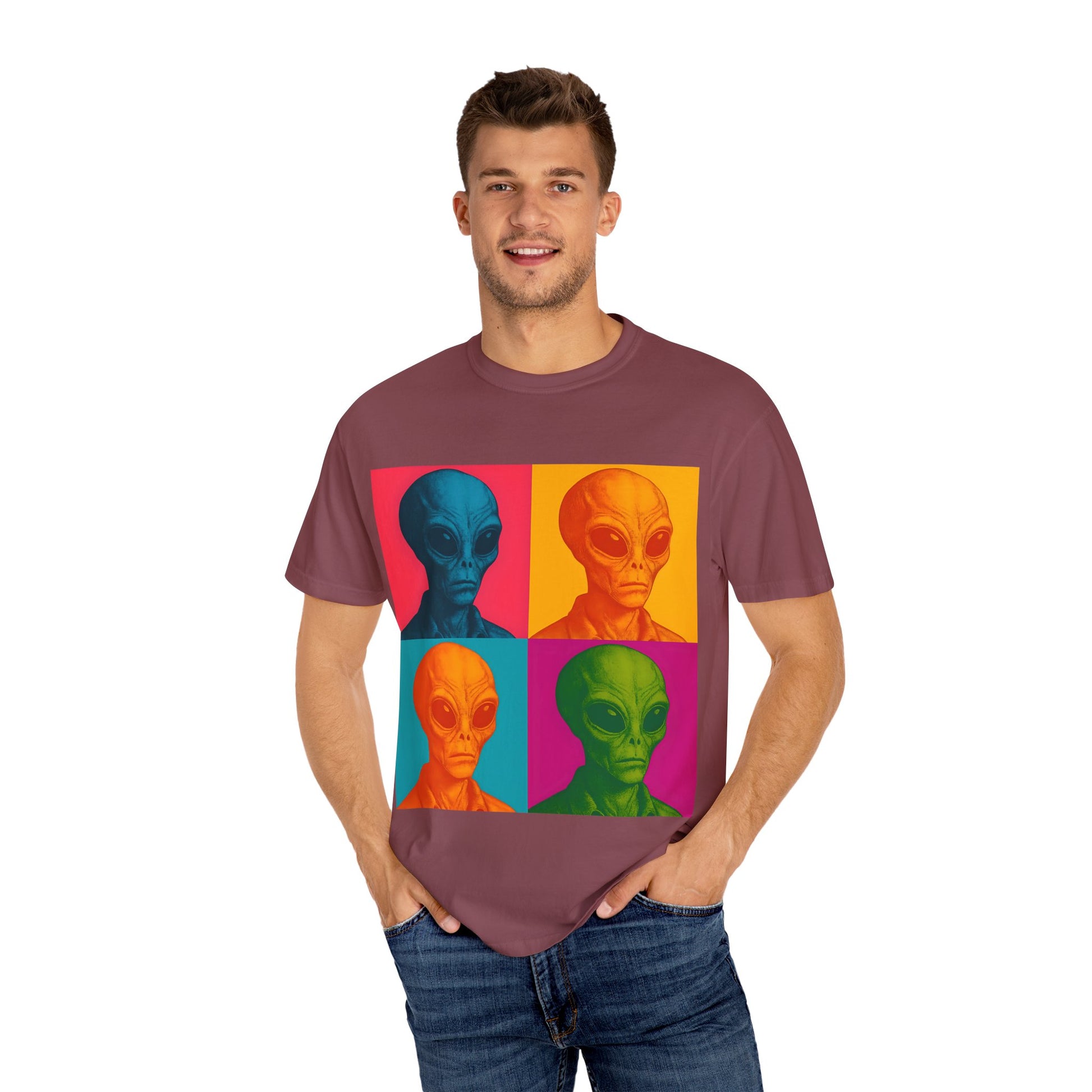 Pop Art Alien T-Shirt | Casual Wear, Gifts for Sci-Fi Fans, Vintage Style, Unisex Graphic Tee, Summer Fashion