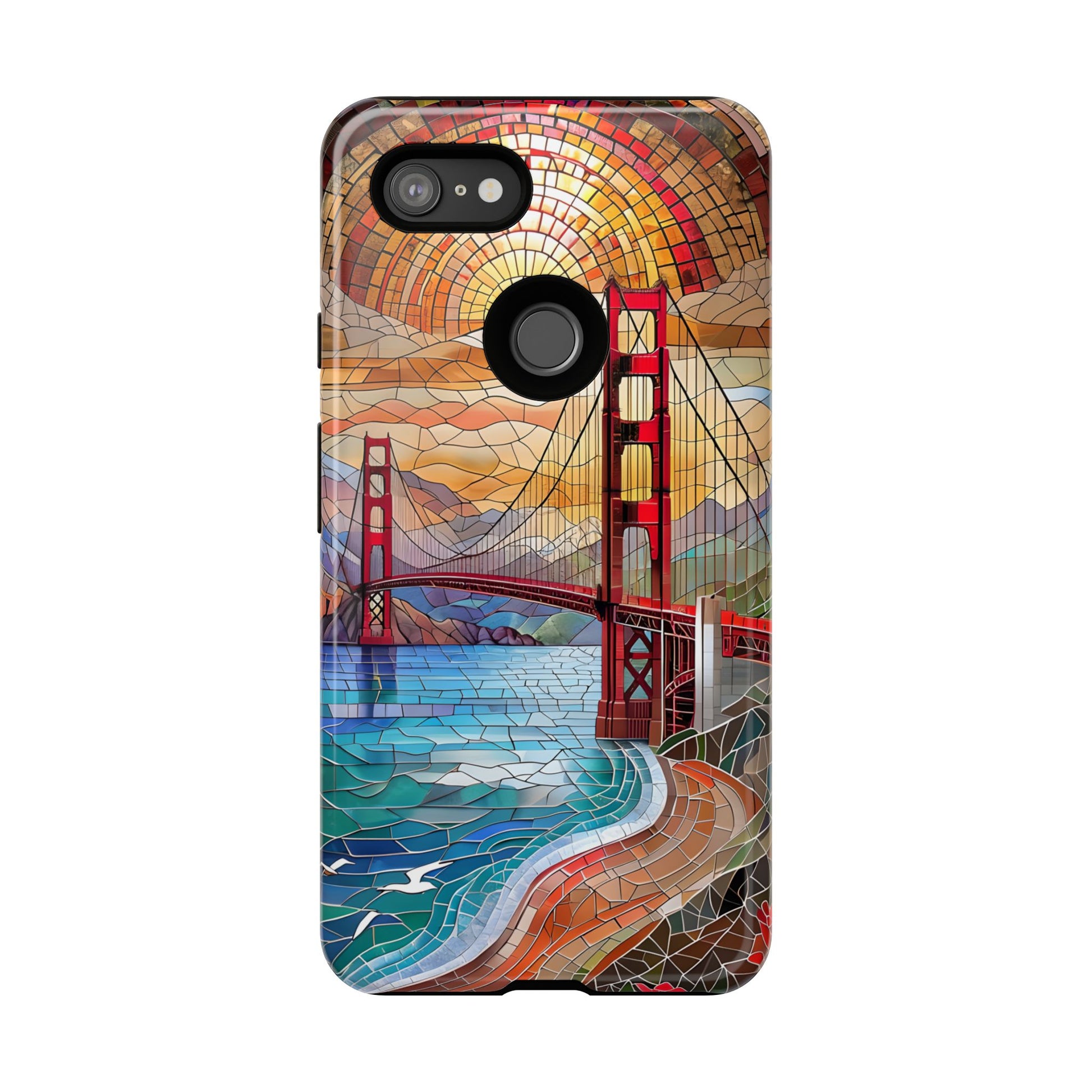 Golden Gate Bridge Phone Case, Artistic Phone Cover, Unique Gift for Travelers, Vibrant Cell Phone Accessory, Nature-Inspired Design