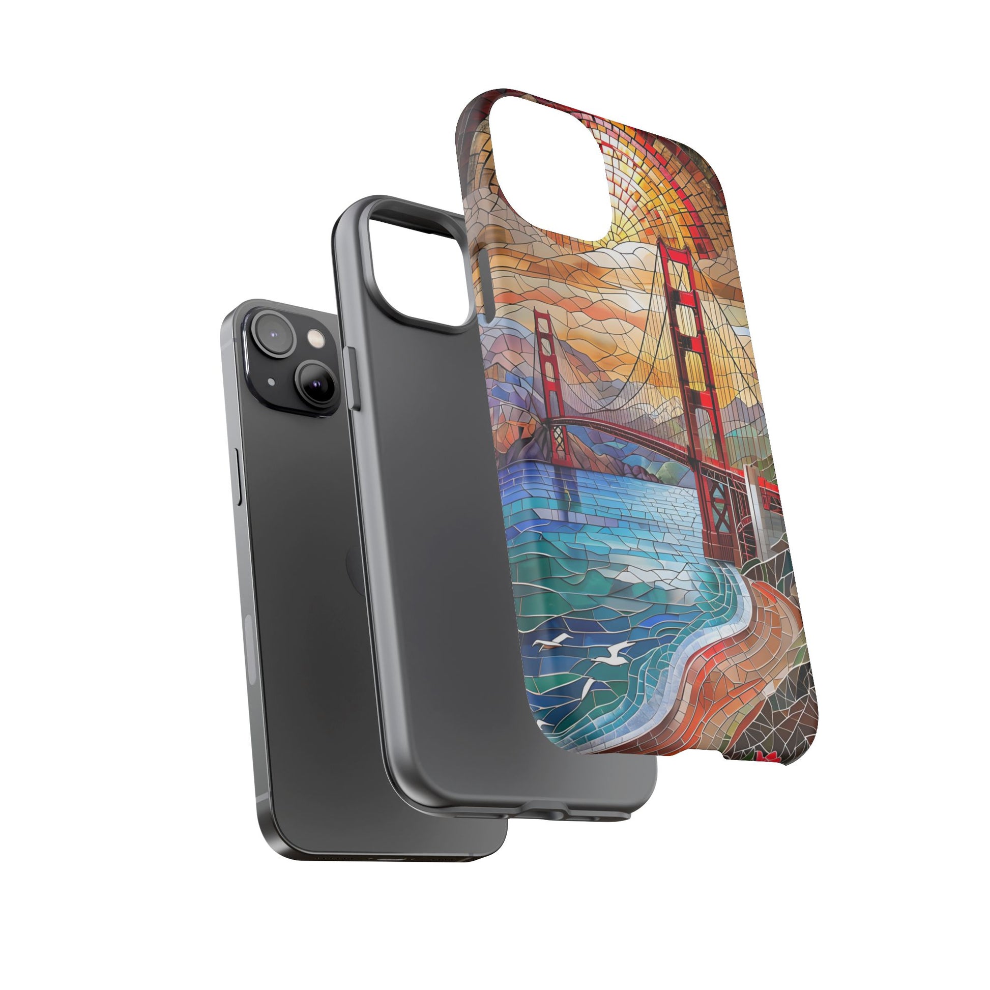 Golden Gate Bridge Phone Case, Artistic Phone Cover, Unique Gift for Travelers, Vibrant Cell Phone Accessory, Nature-Inspired Design