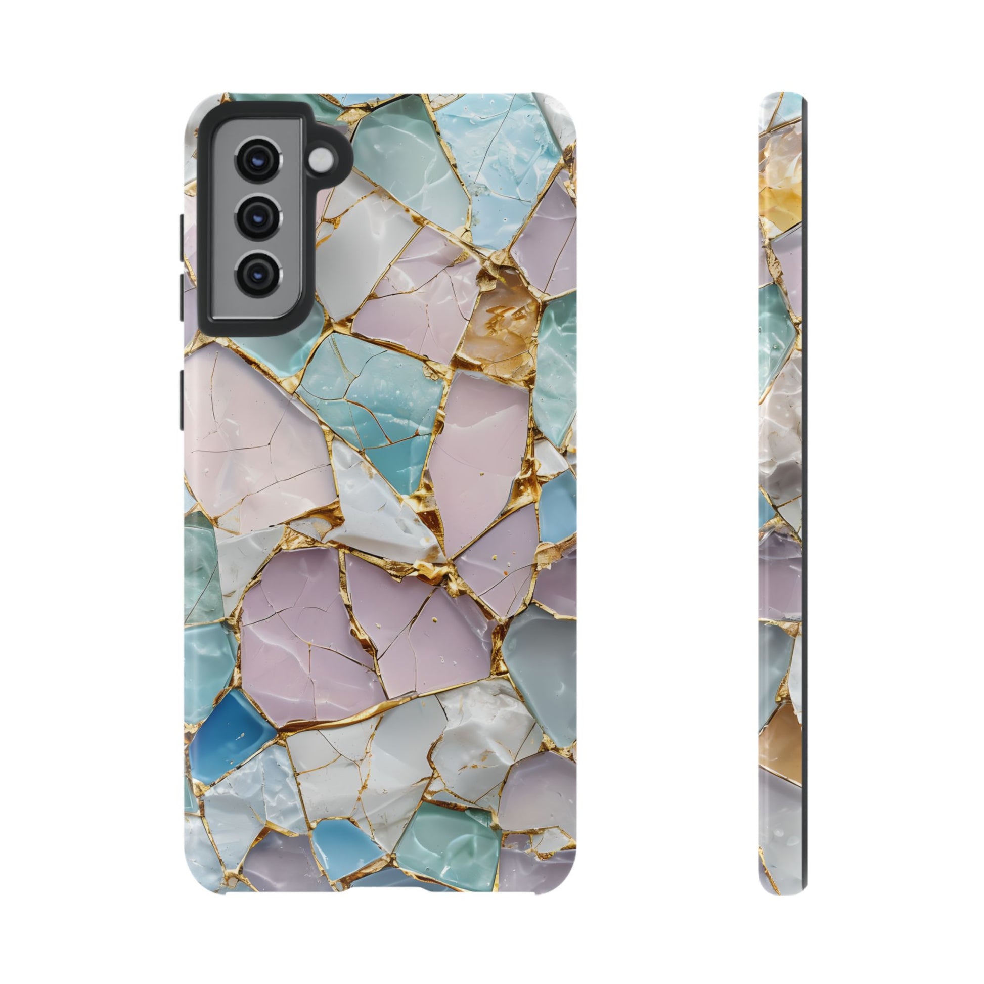 Colorful Phone Case - Tough Cases with Elegant Marble Design, Stylish Cover for Everyday Use, Gift for Her, Tech Accessory