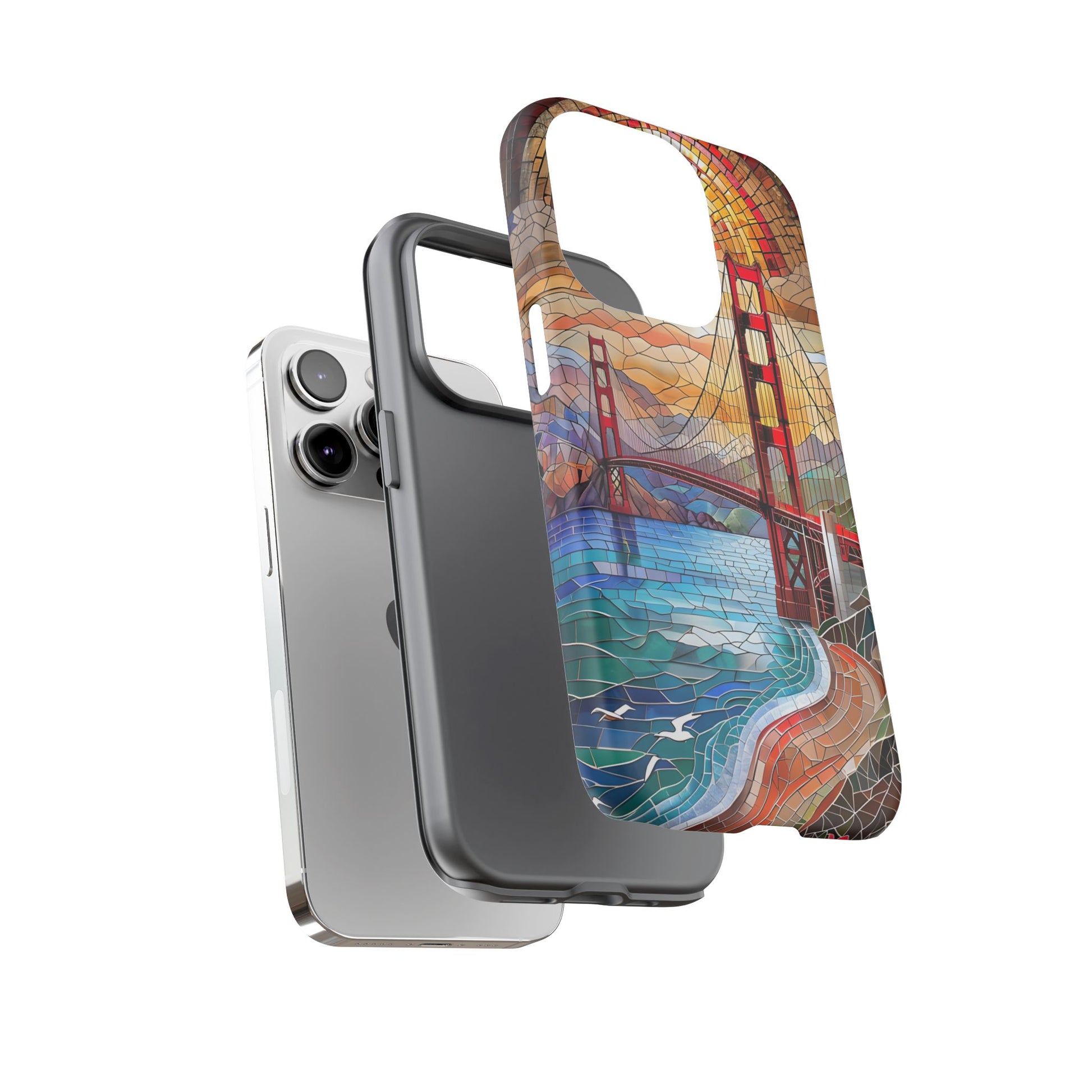 Golden Gate Bridge Phone Case, Artistic Phone Cover, Unique Gift for Travelers, Vibrant Cell Phone Accessory, Nature-Inspired Design