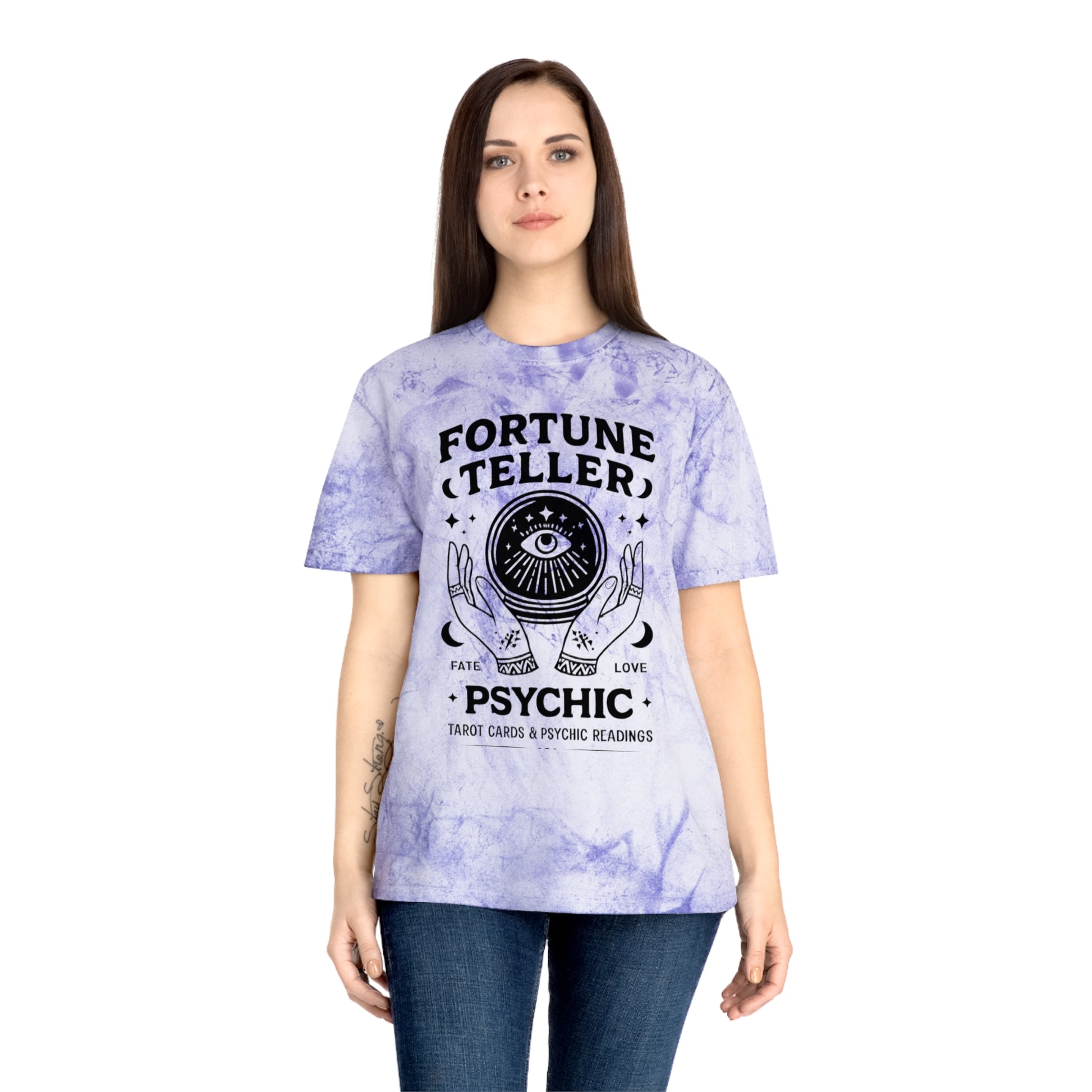 Psychic Fortune Teller T-Shirt, Unisex Tee, Spiritual Gift, Astrology Apparel, Tarot Card Top, Boho Style Tee